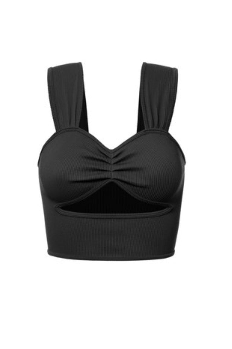 Happy Girl Era Black Basic Top