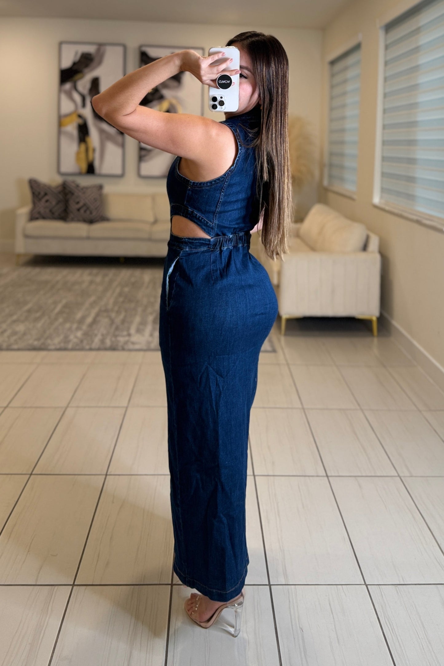 Modern Muse Denim Midi Dress