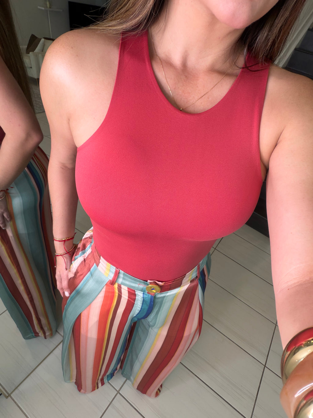 Energy Basic Coral Red Bodysuit