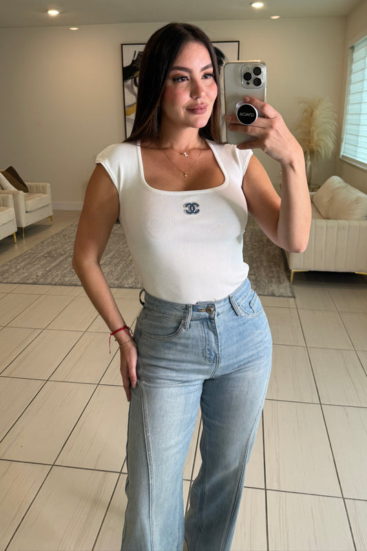 Iconic Knit White Top