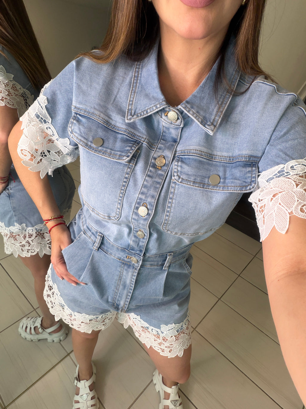 Summer Spicy Denim Romper