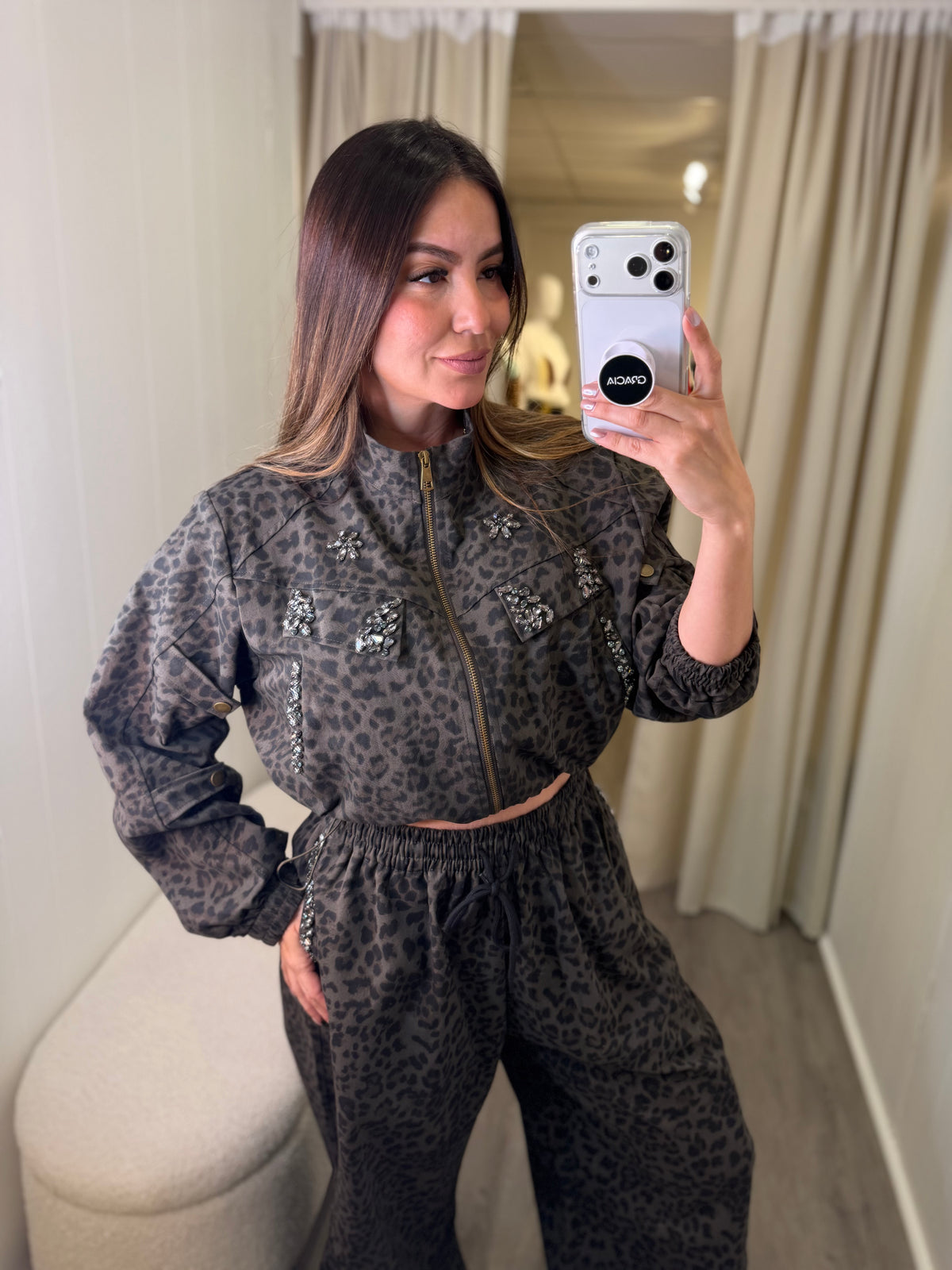 Dark Diva Leopard Print Pant Set