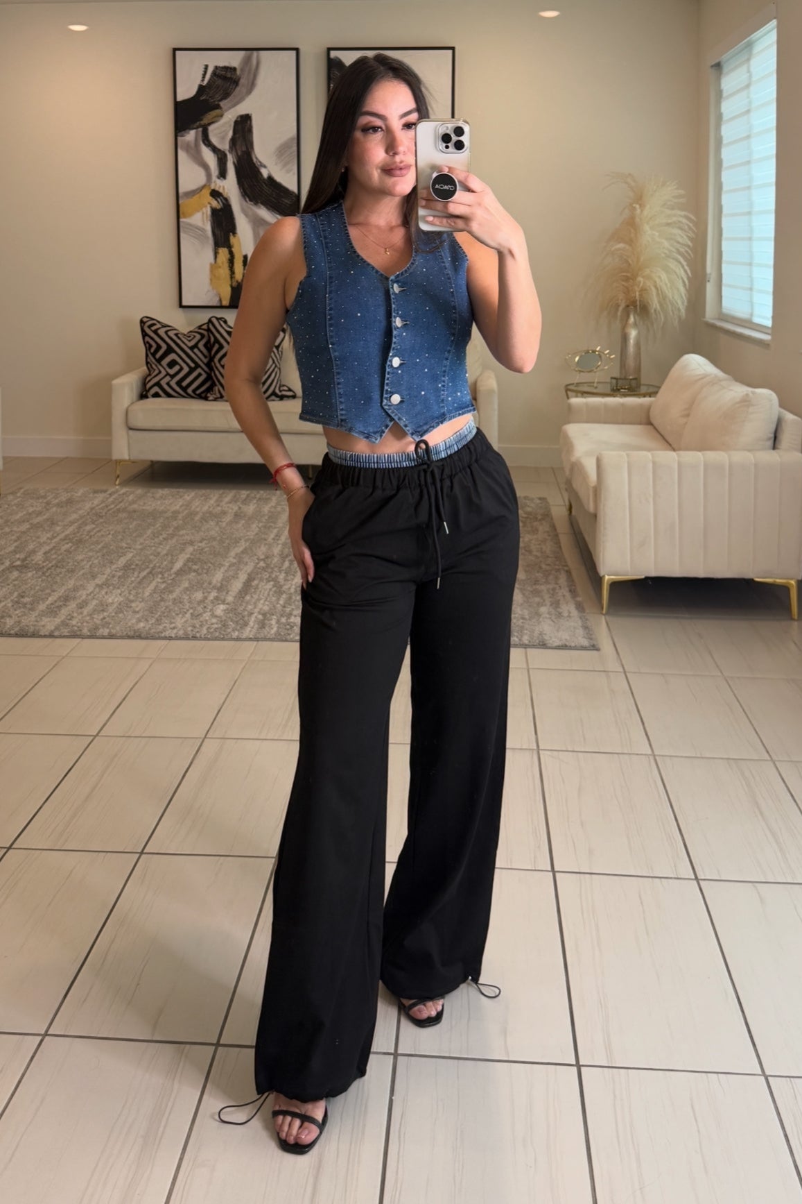Iconic Structure Black Pants