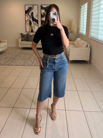 Iconic Knit Black Top
