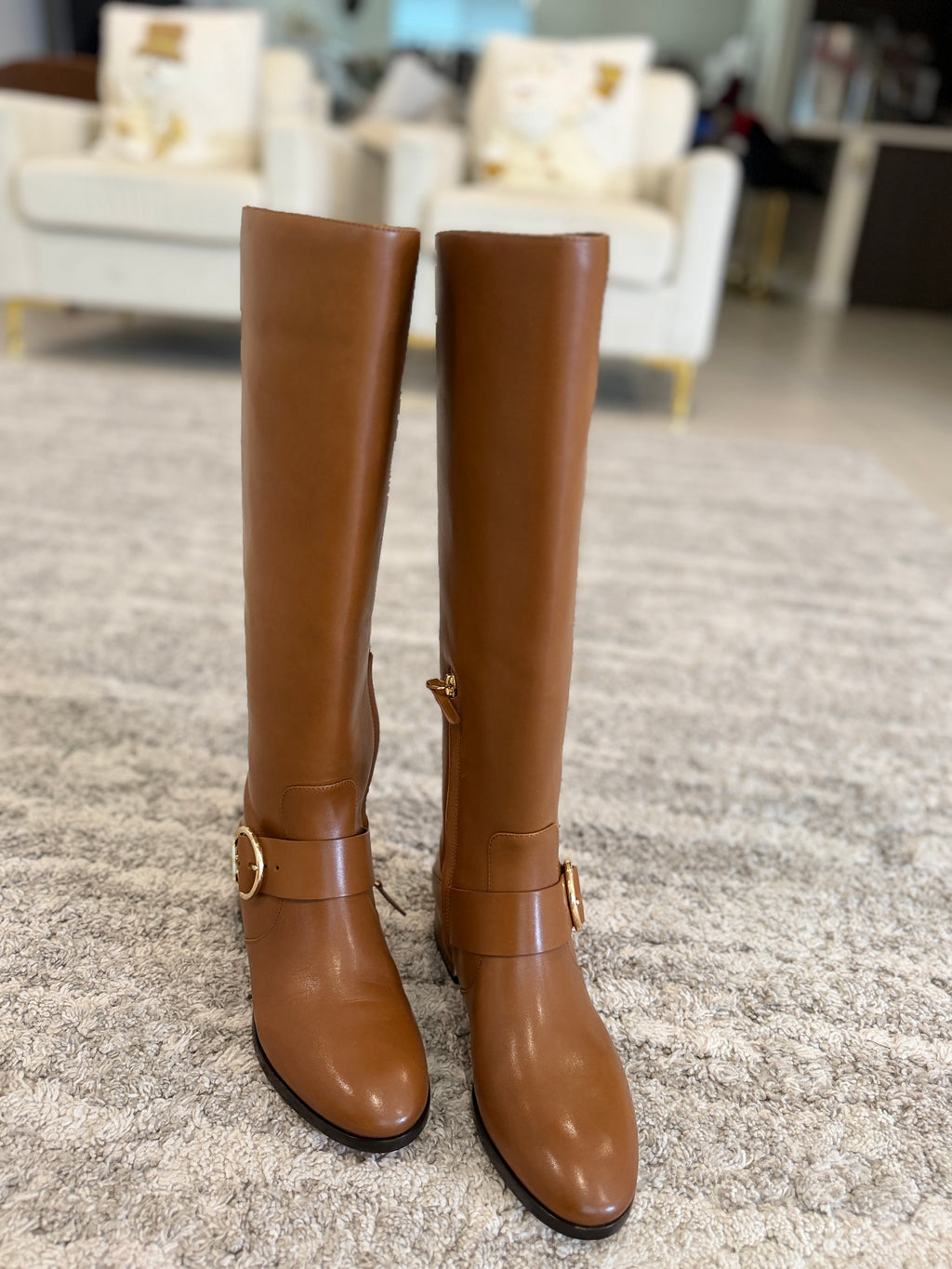 Sofia Festival Brown Leather Boots