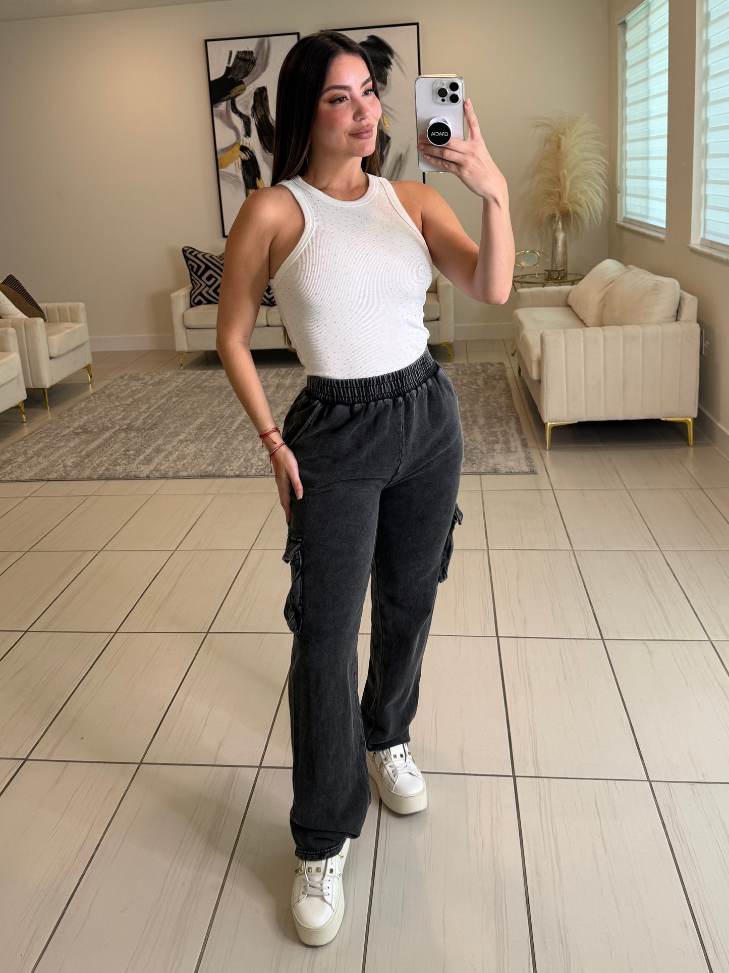 Illusionist Washed Black Pant Set