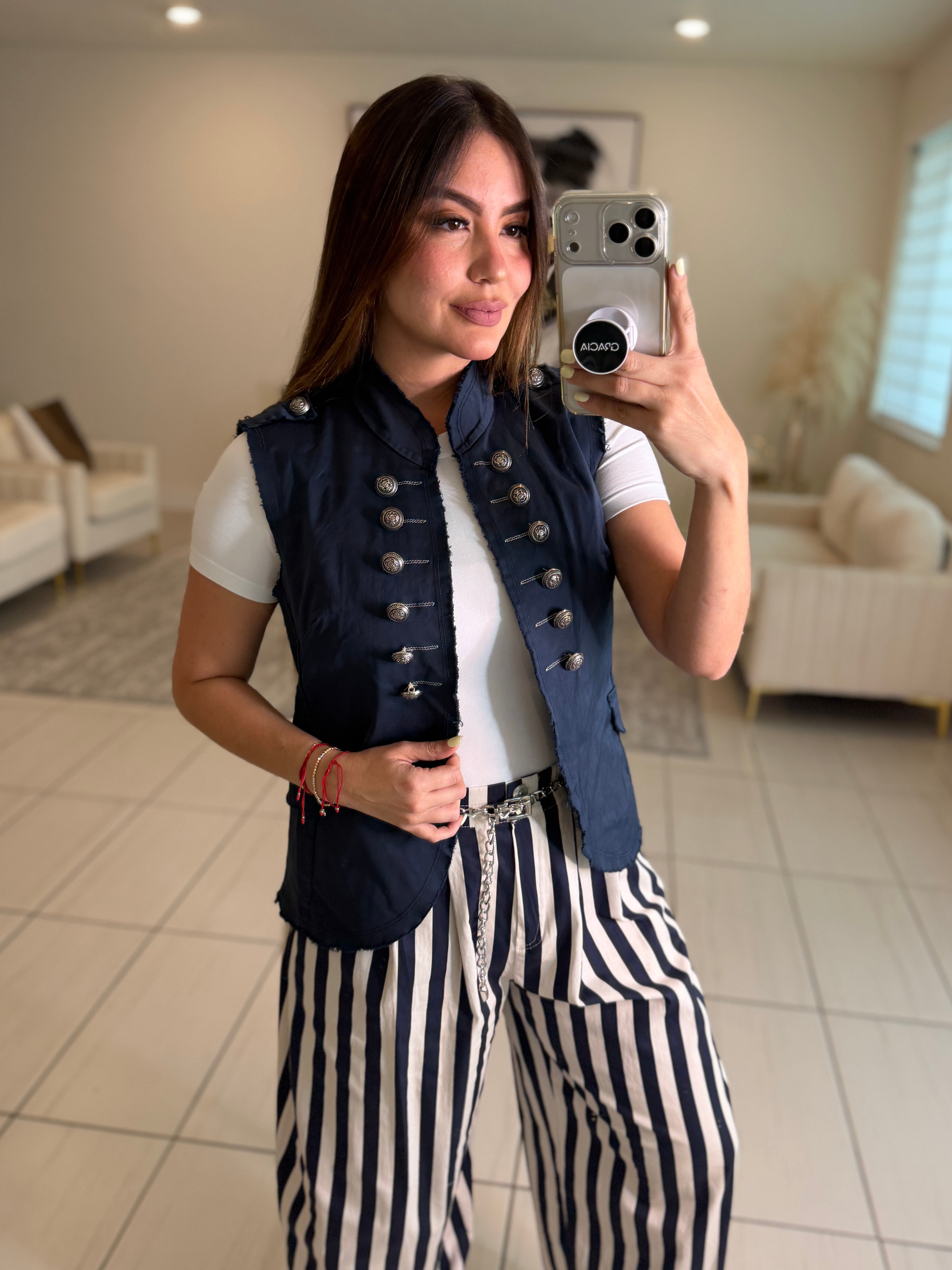 Napoleon Navy Blue Vest Jacket