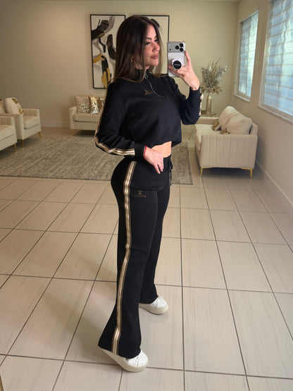 Iconic Black Knit Pant Set