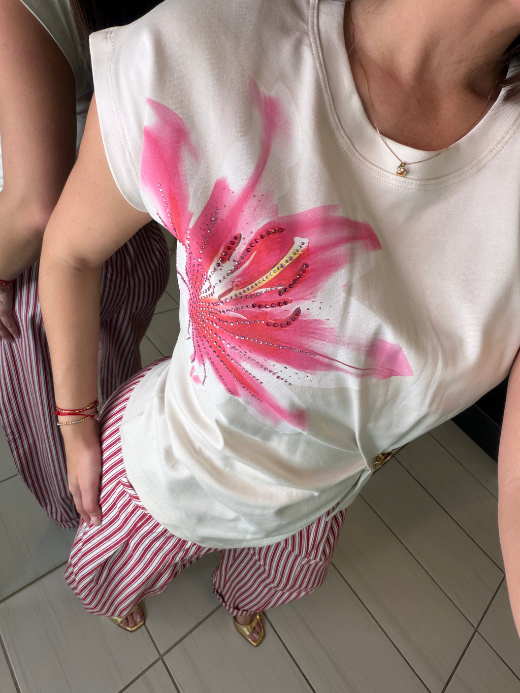 Sweetest Floral Beige Top