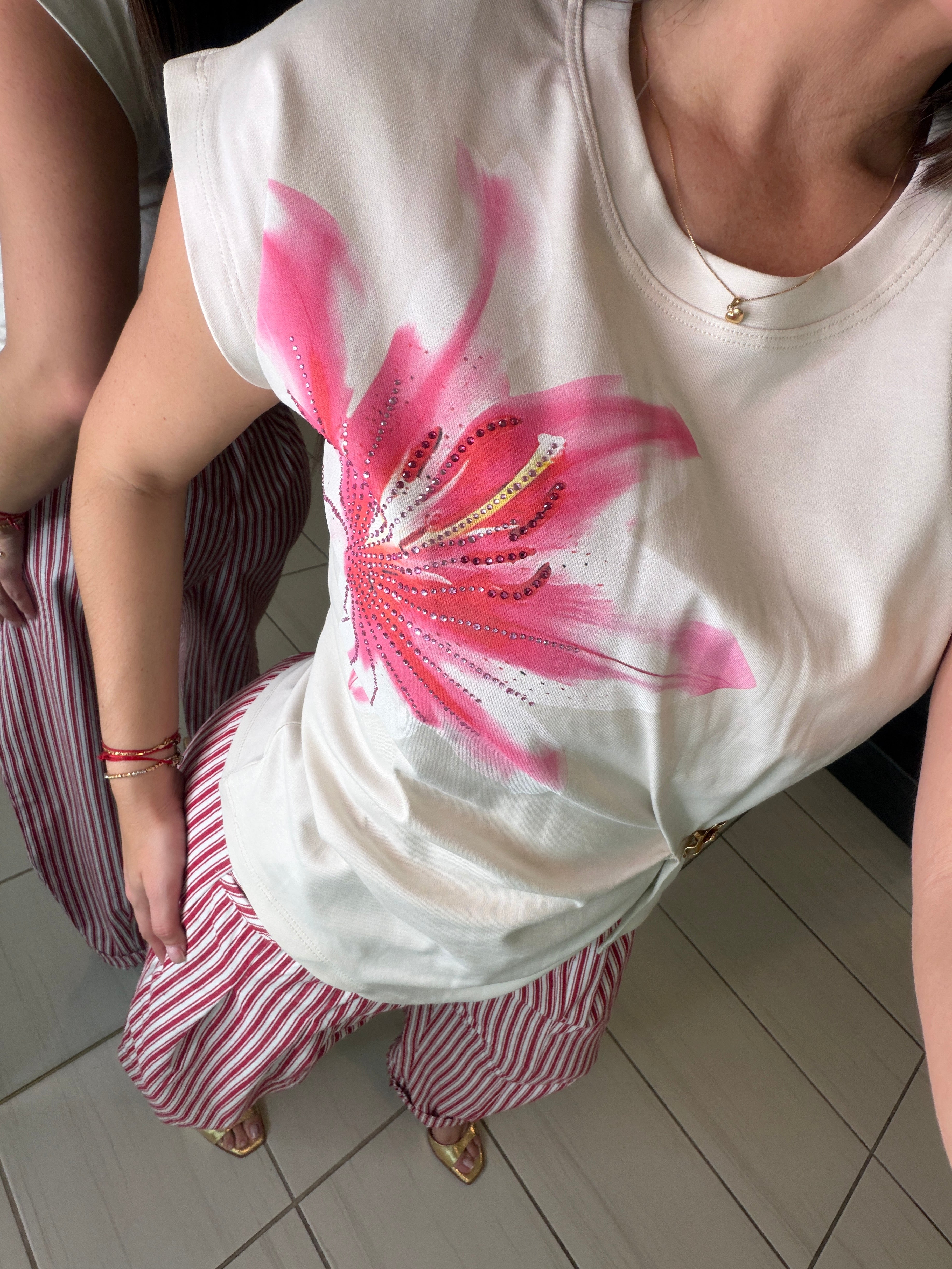 Sweetest Floral Beige Top