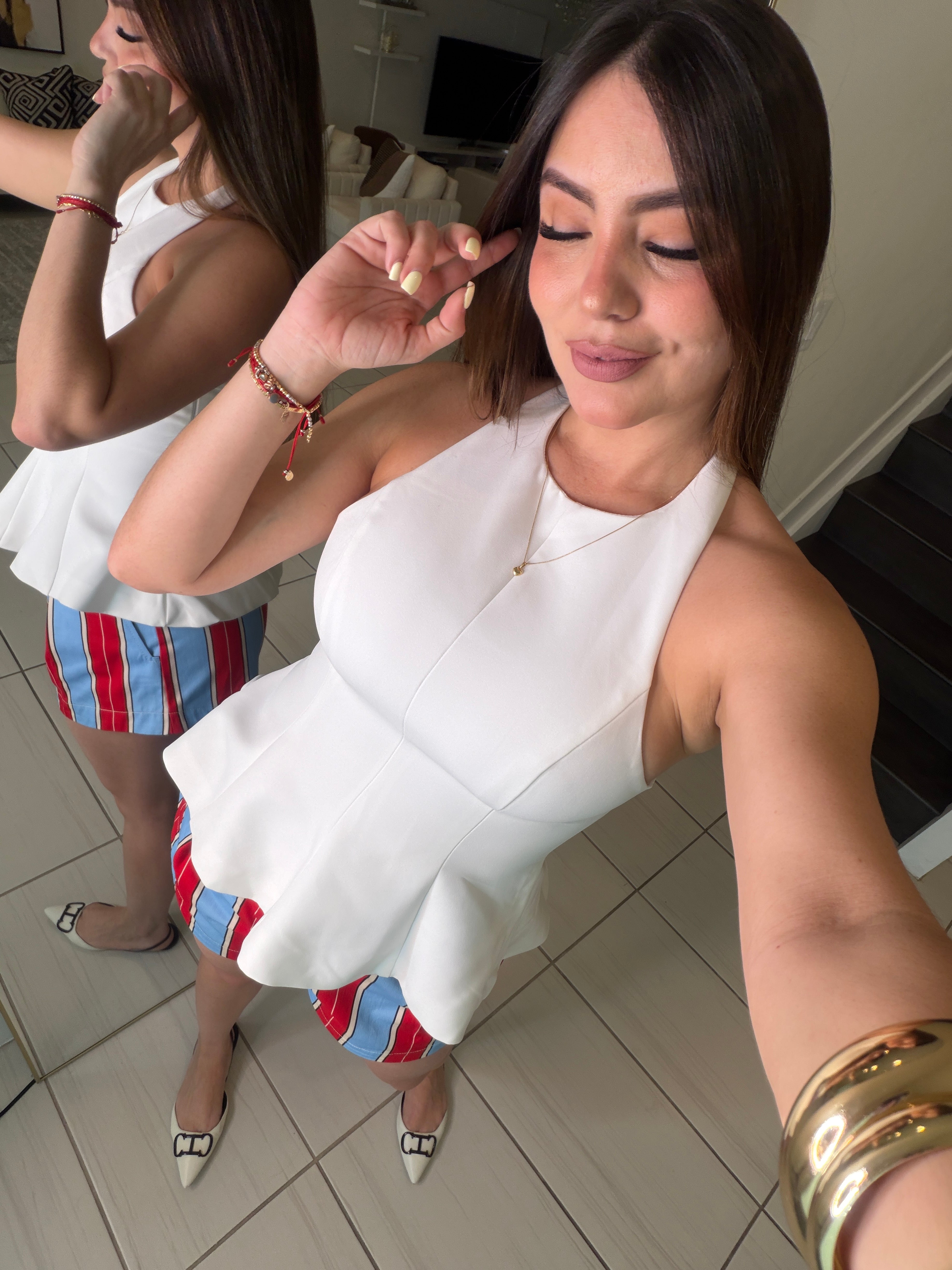 Muse Peplum White Top