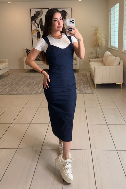 Monaco Denim Midi Dress