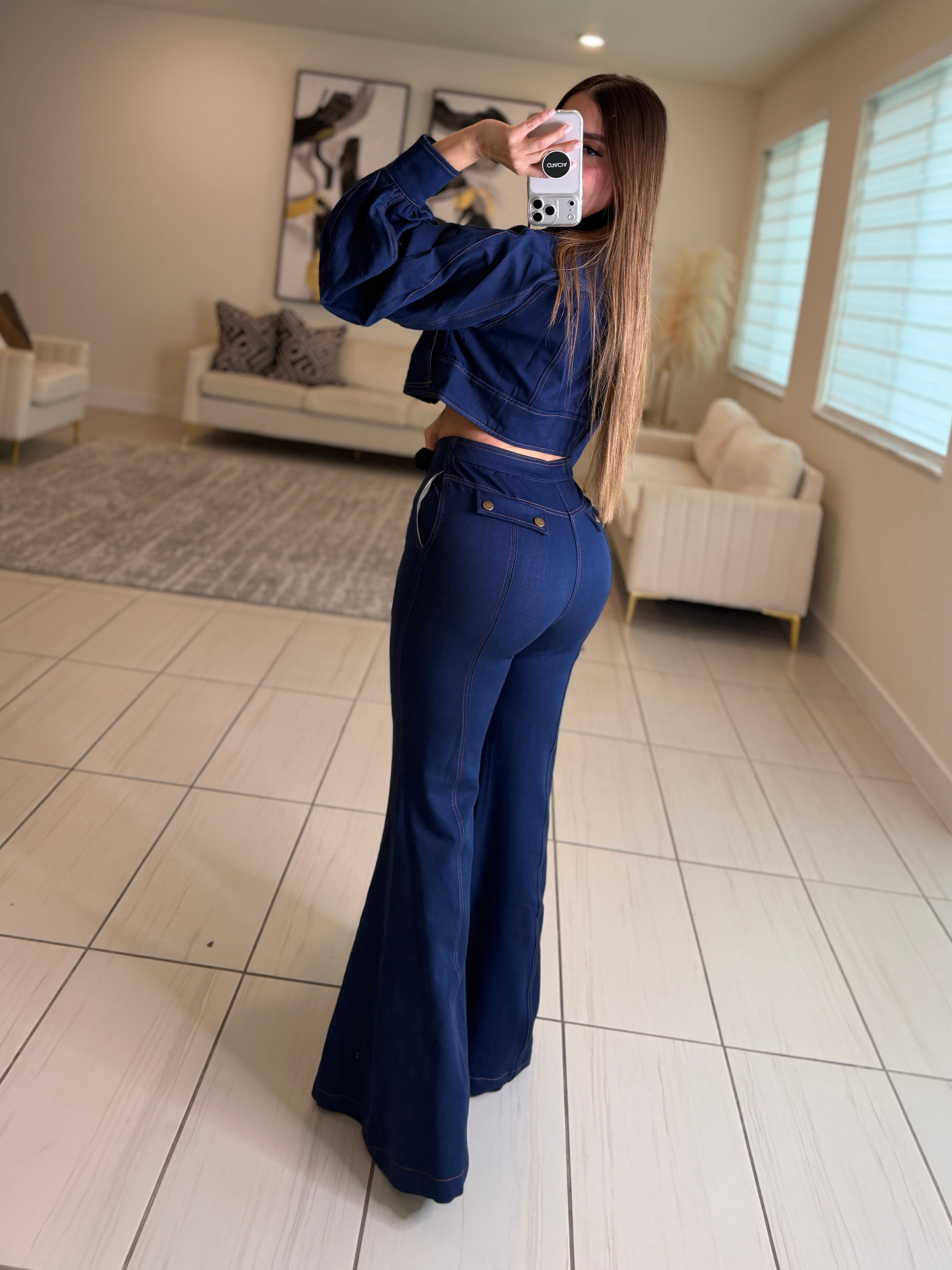 Luna Denim Utility Pant Set