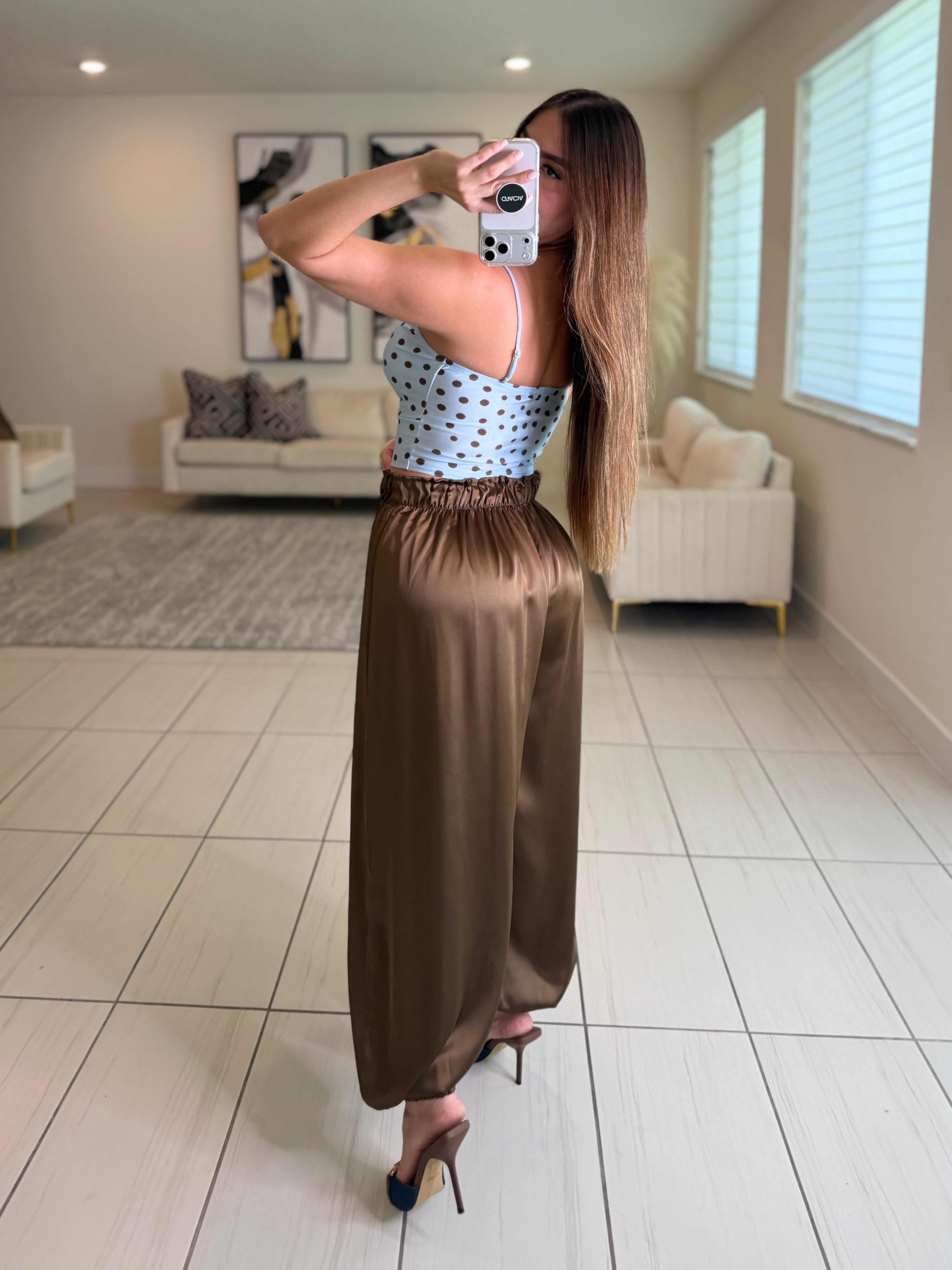 Blush Dots Blue Top
