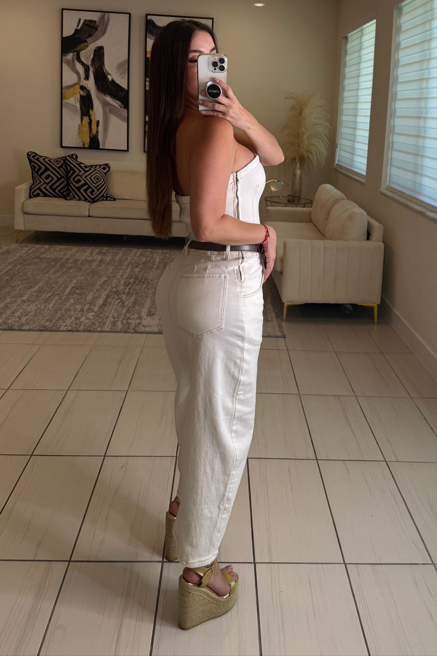 The Powerline White Jumpsuit