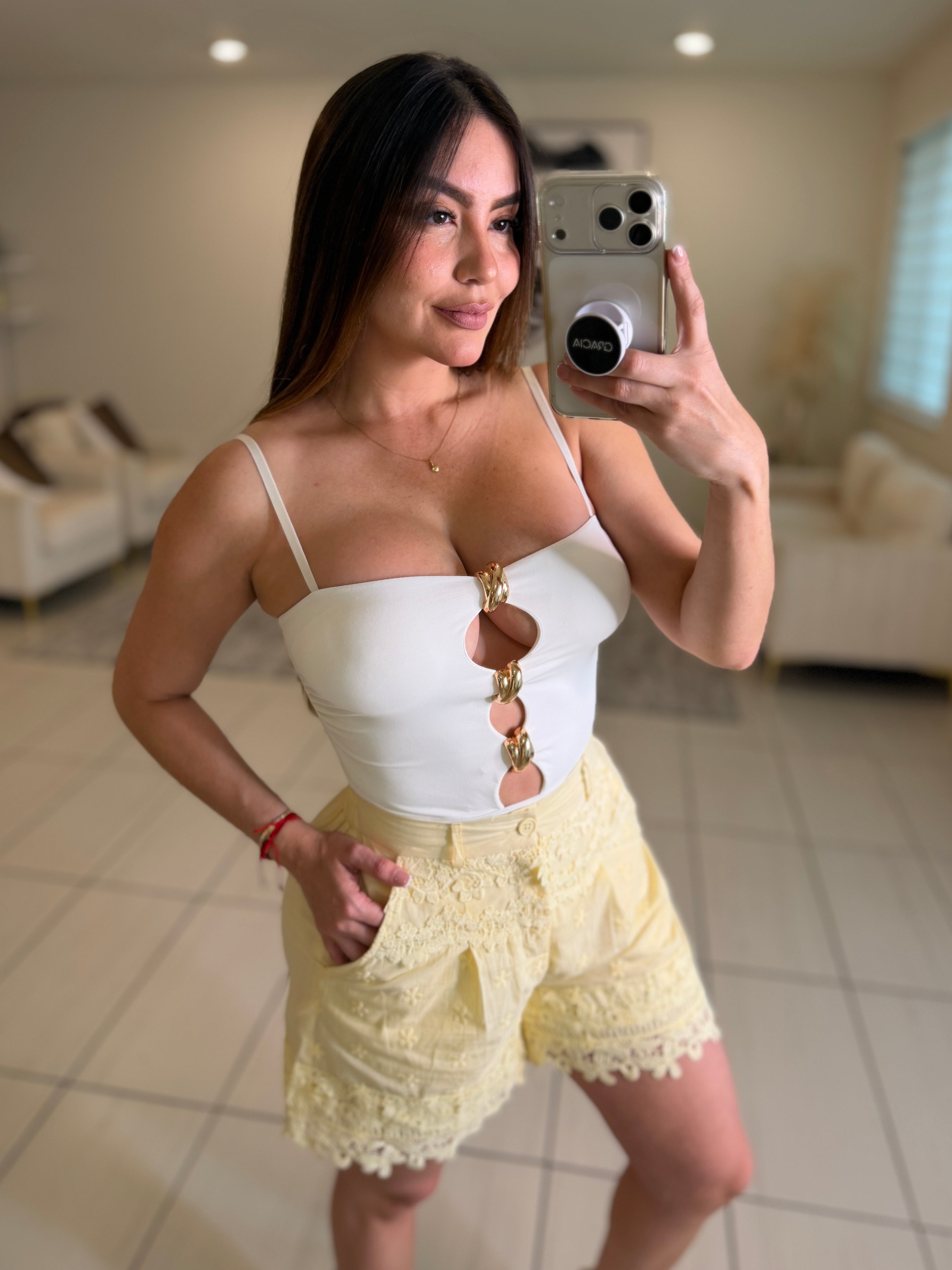 Soleil Yellow Shorts Set