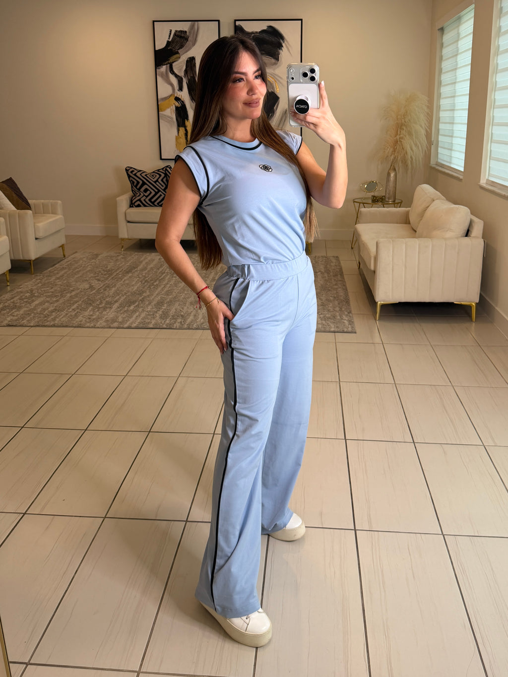 Iconic Muse Light Blue Pant Set