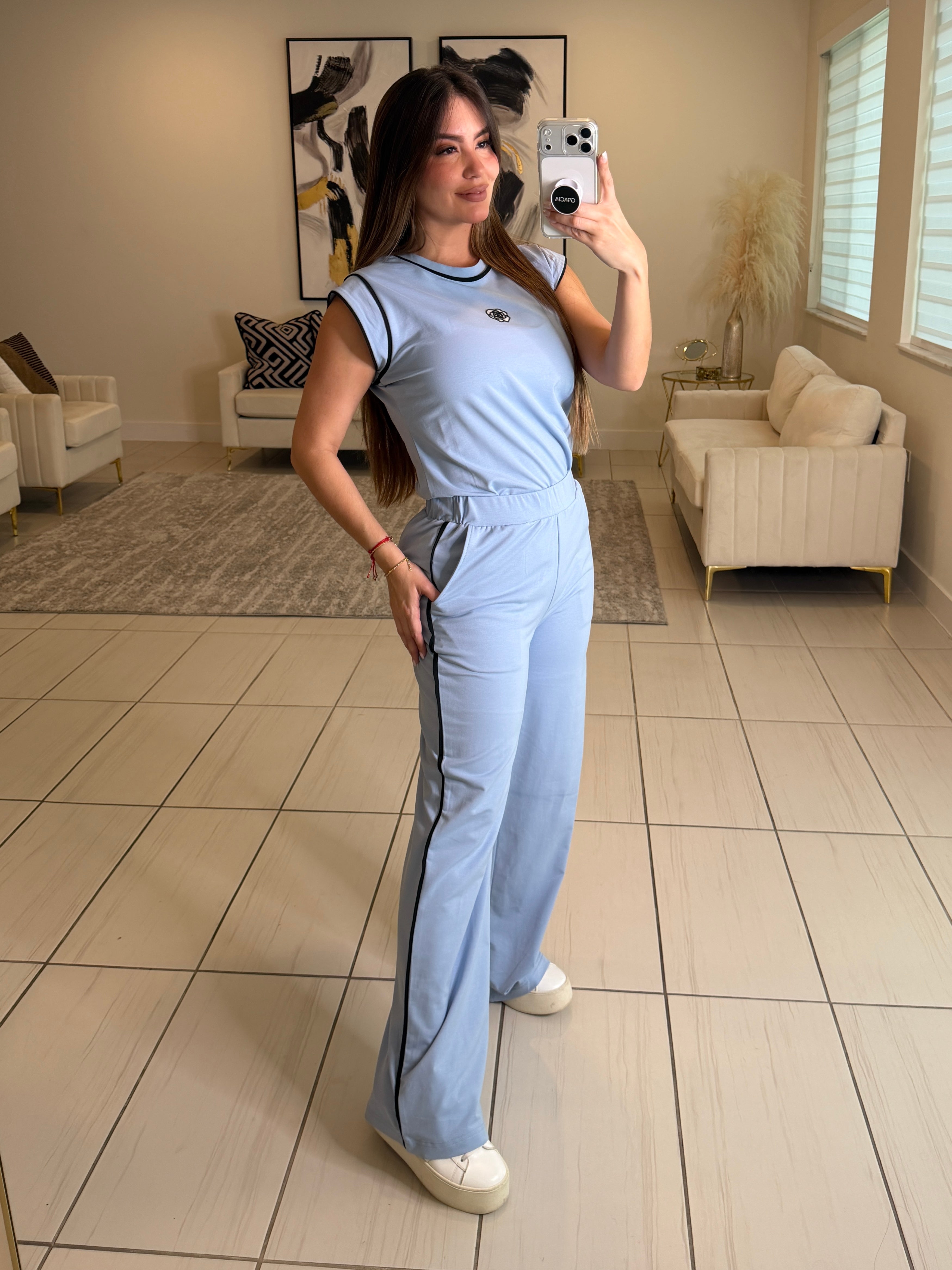 Iconic Muse Light Blue Pant Set