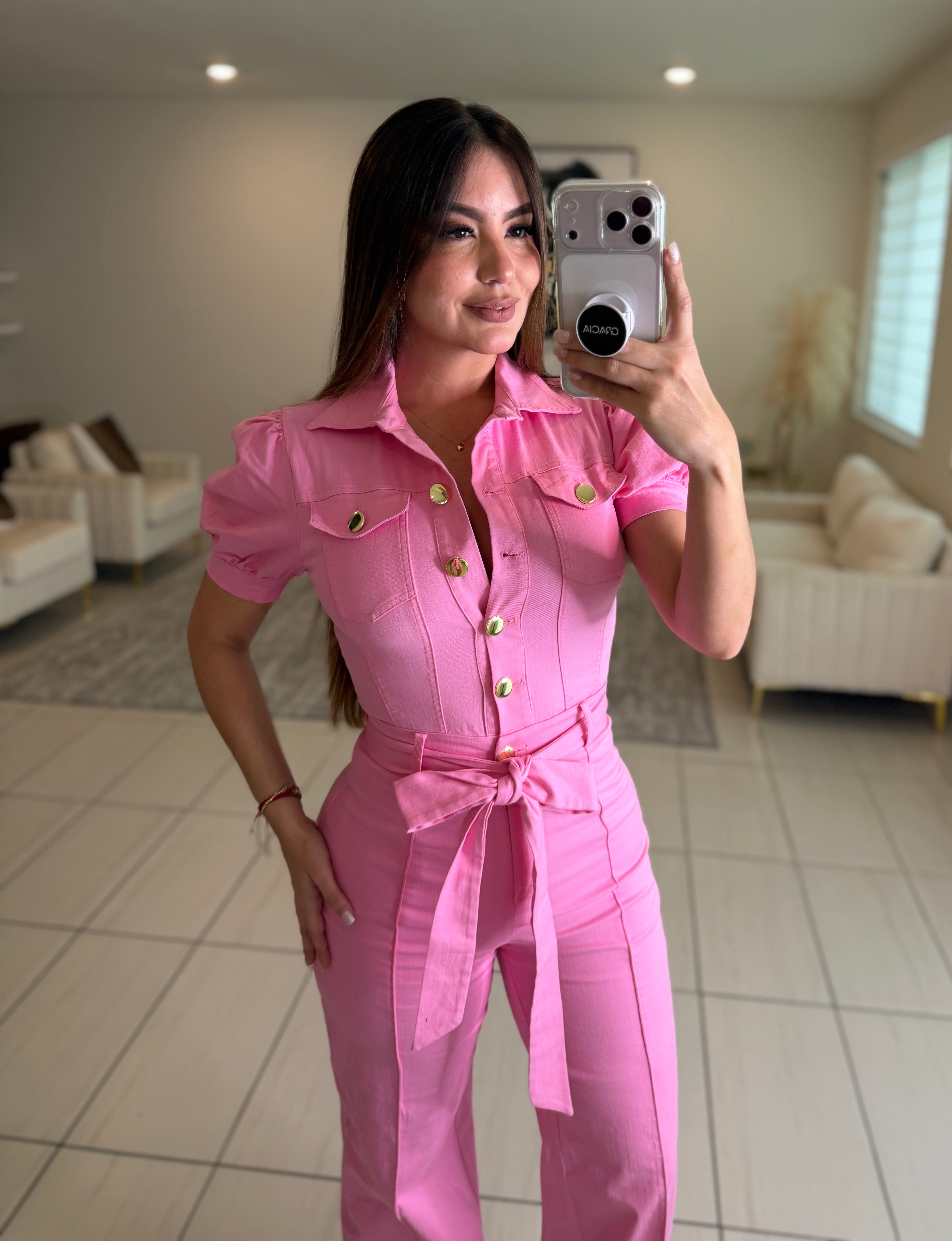 Dream Moment Pink Jumpsuit