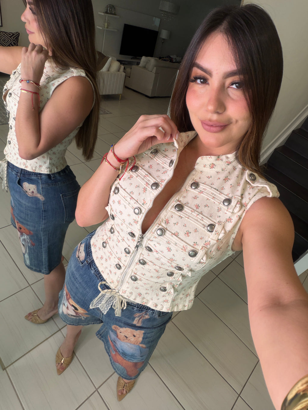 Blossom Napoleon Beige Top