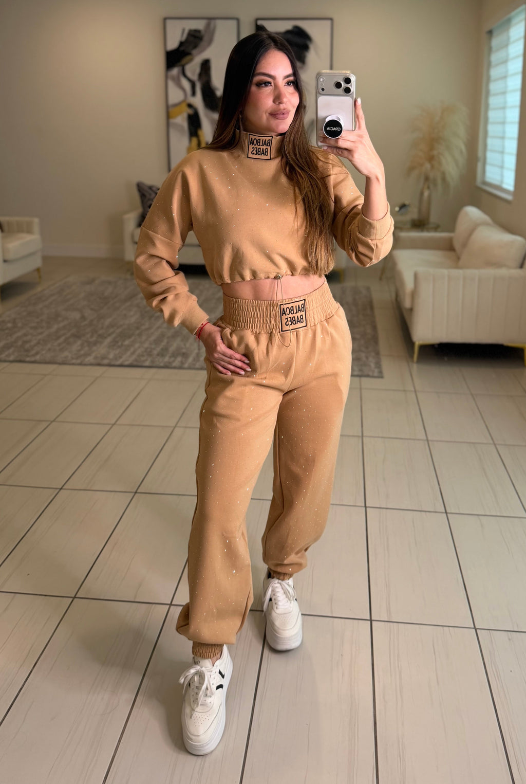 Midnight Rhinestone Mocha Set