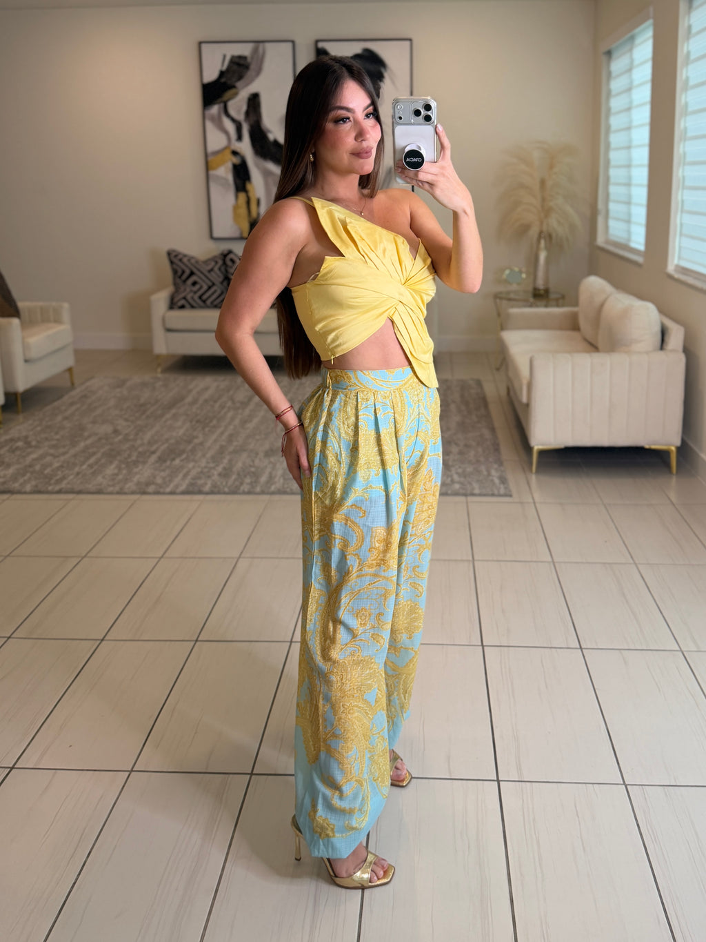 Spring Poise Blue Balloon Pants