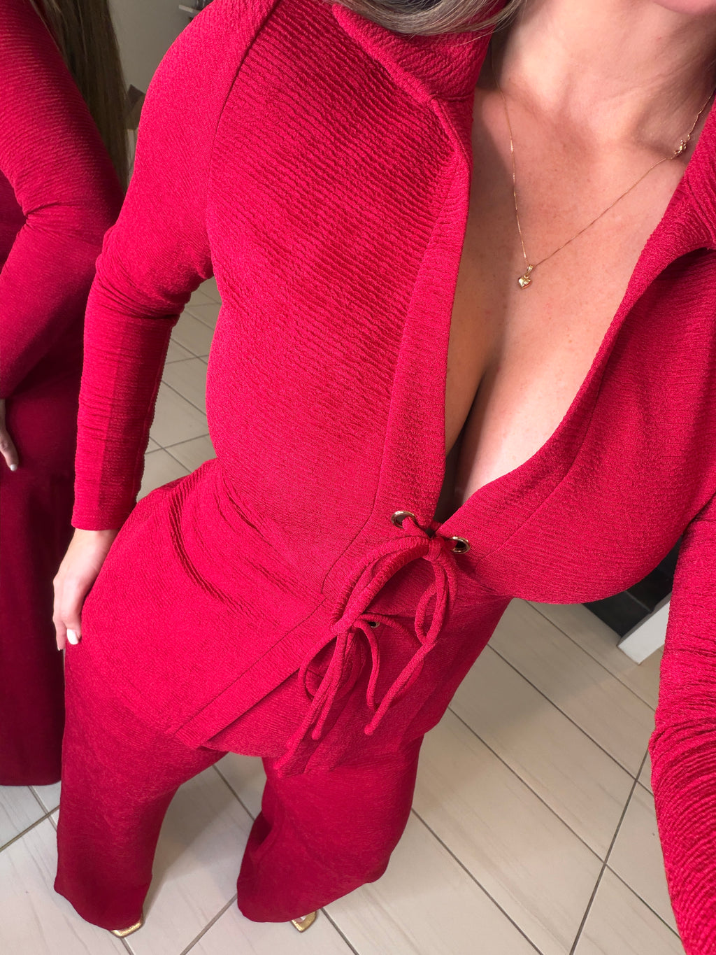 Scarlet Obsession Red Pants Set