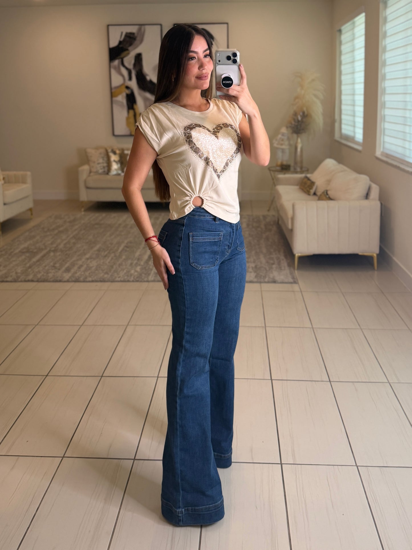 Modern Structure Denim Pants