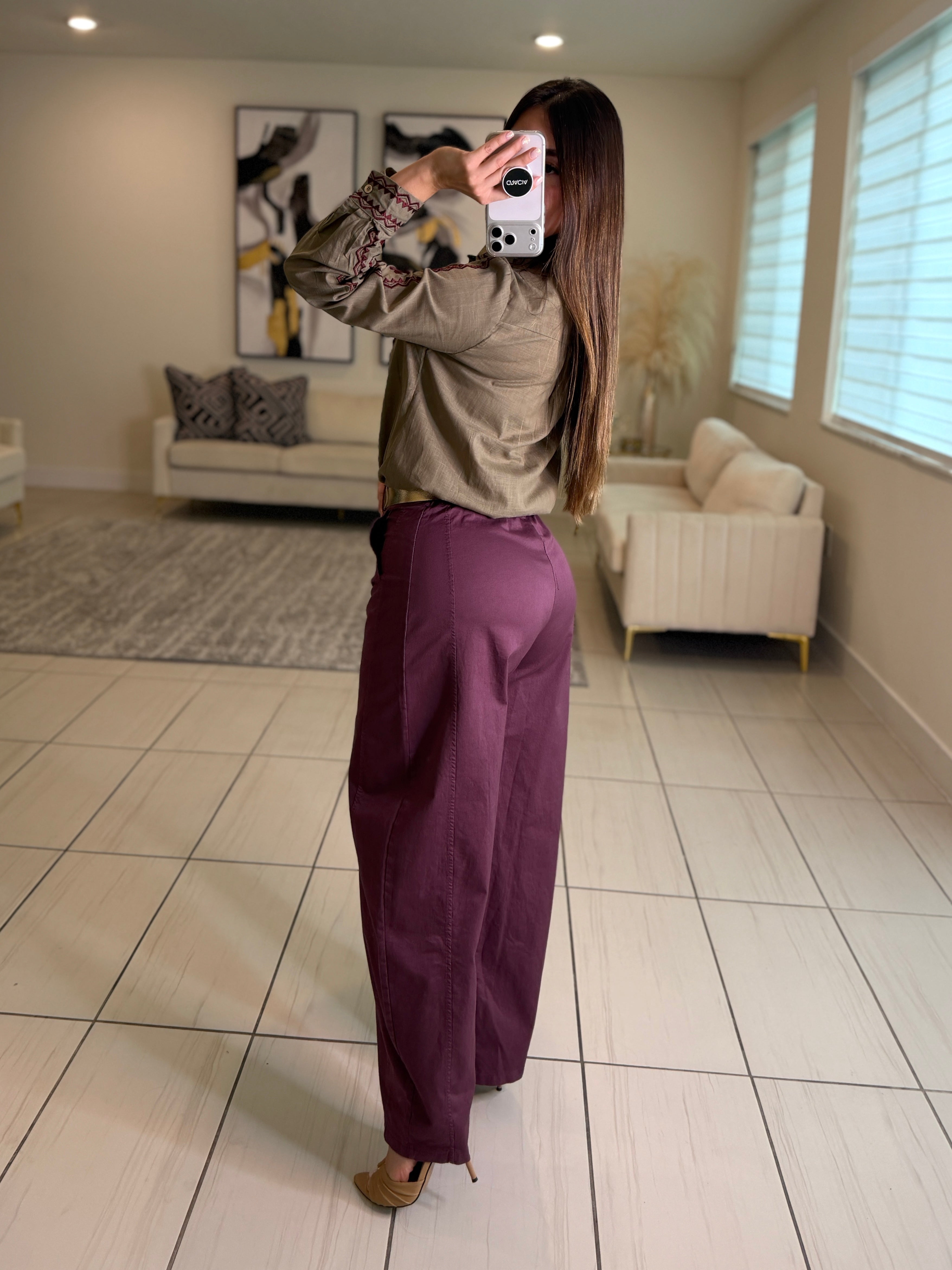 Savanna Wine Barrel Pants