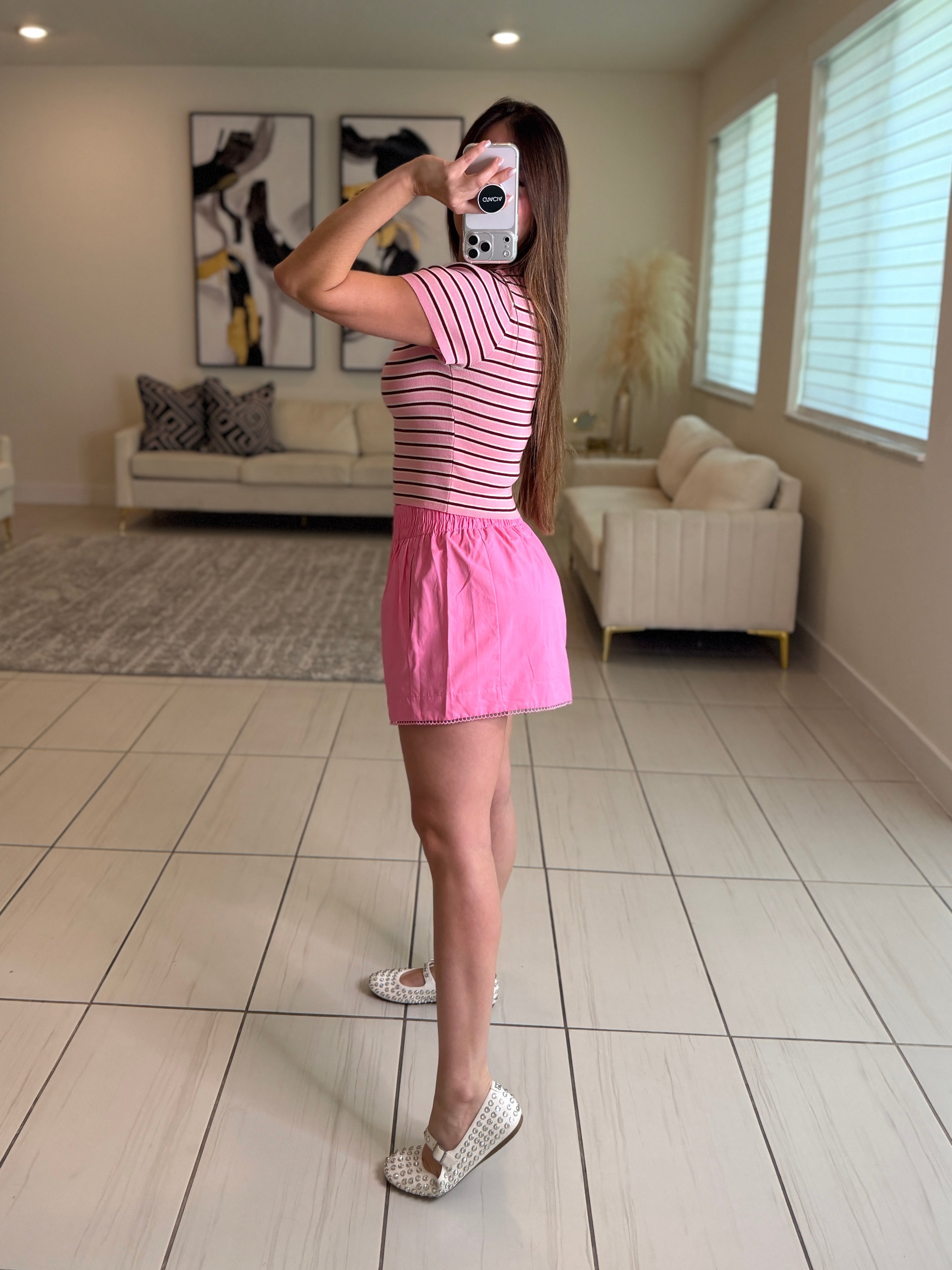 Sweet Stripes Pink Top