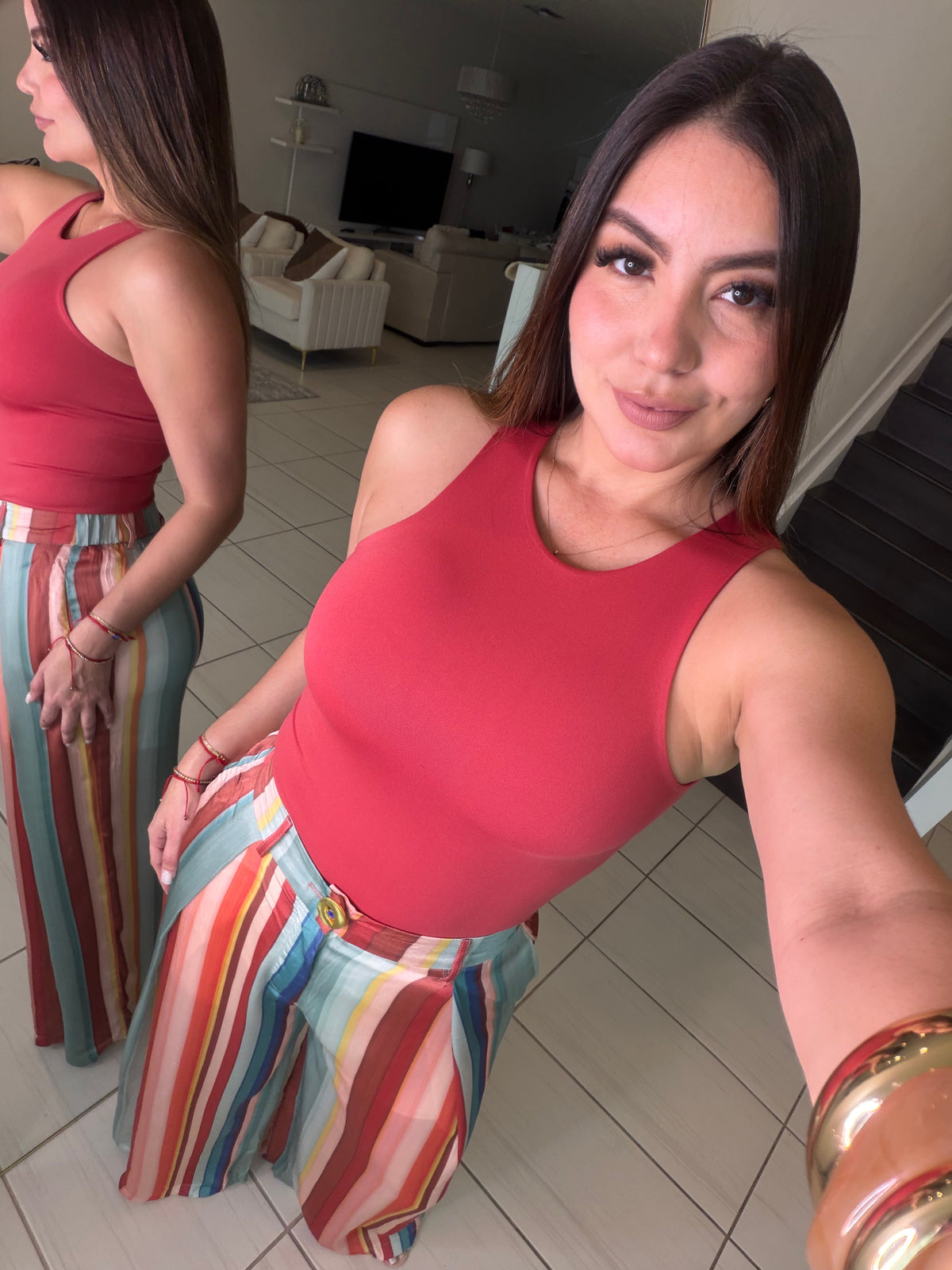 Energy Basic Coral Red Bodysuit