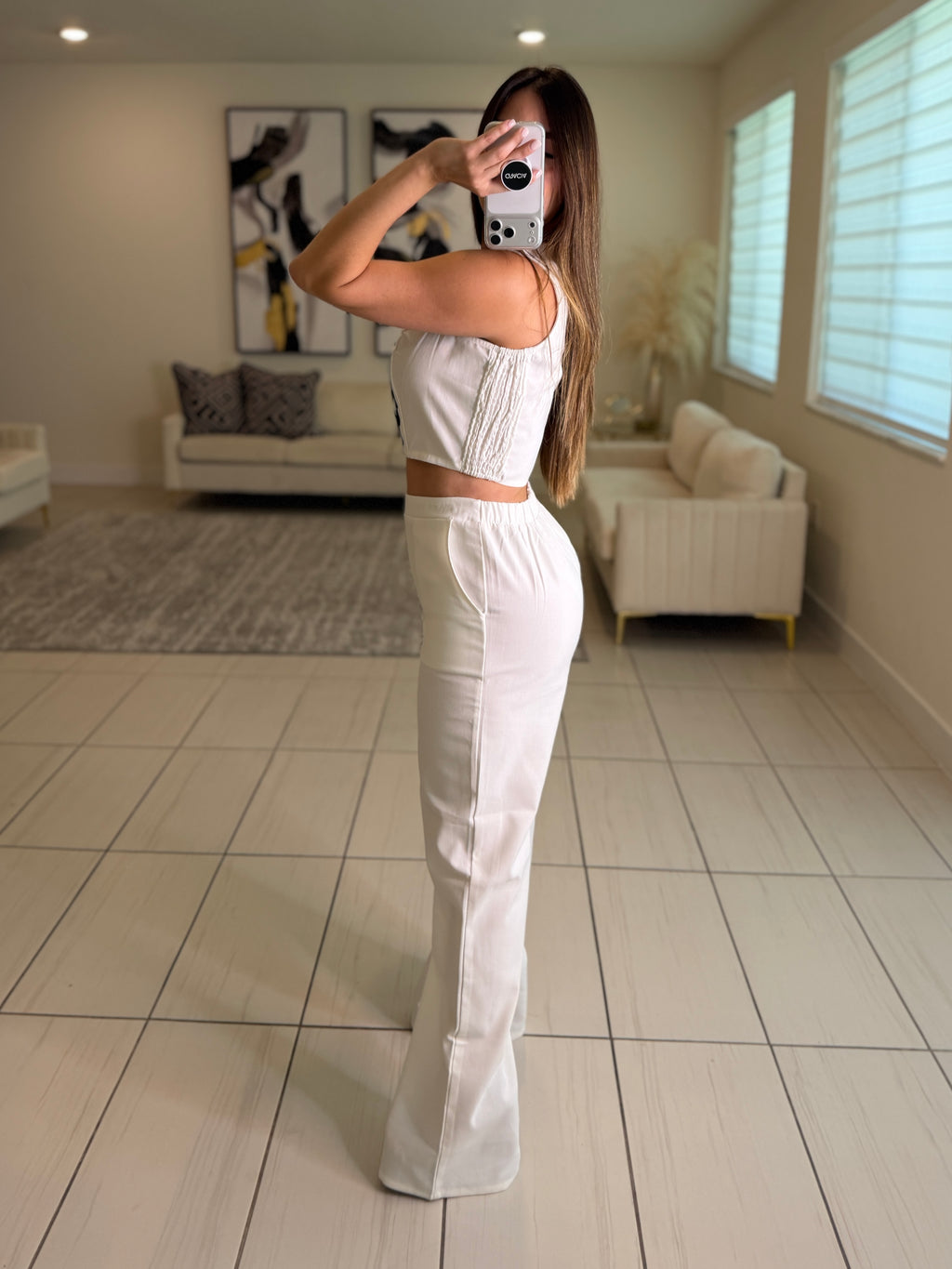 Monarch Edit White Pant Set