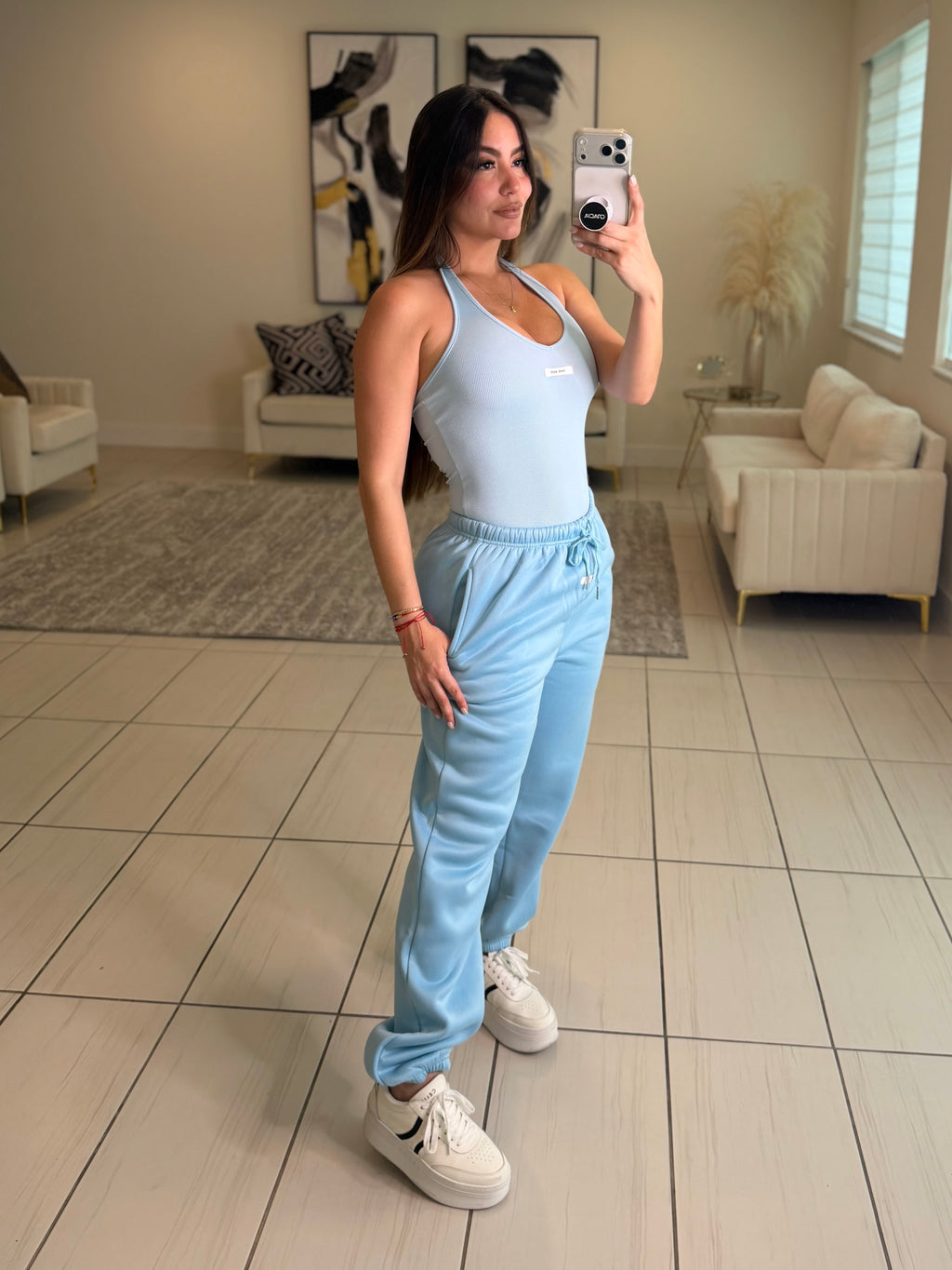 Bombshell Baby Blue Jogger Set