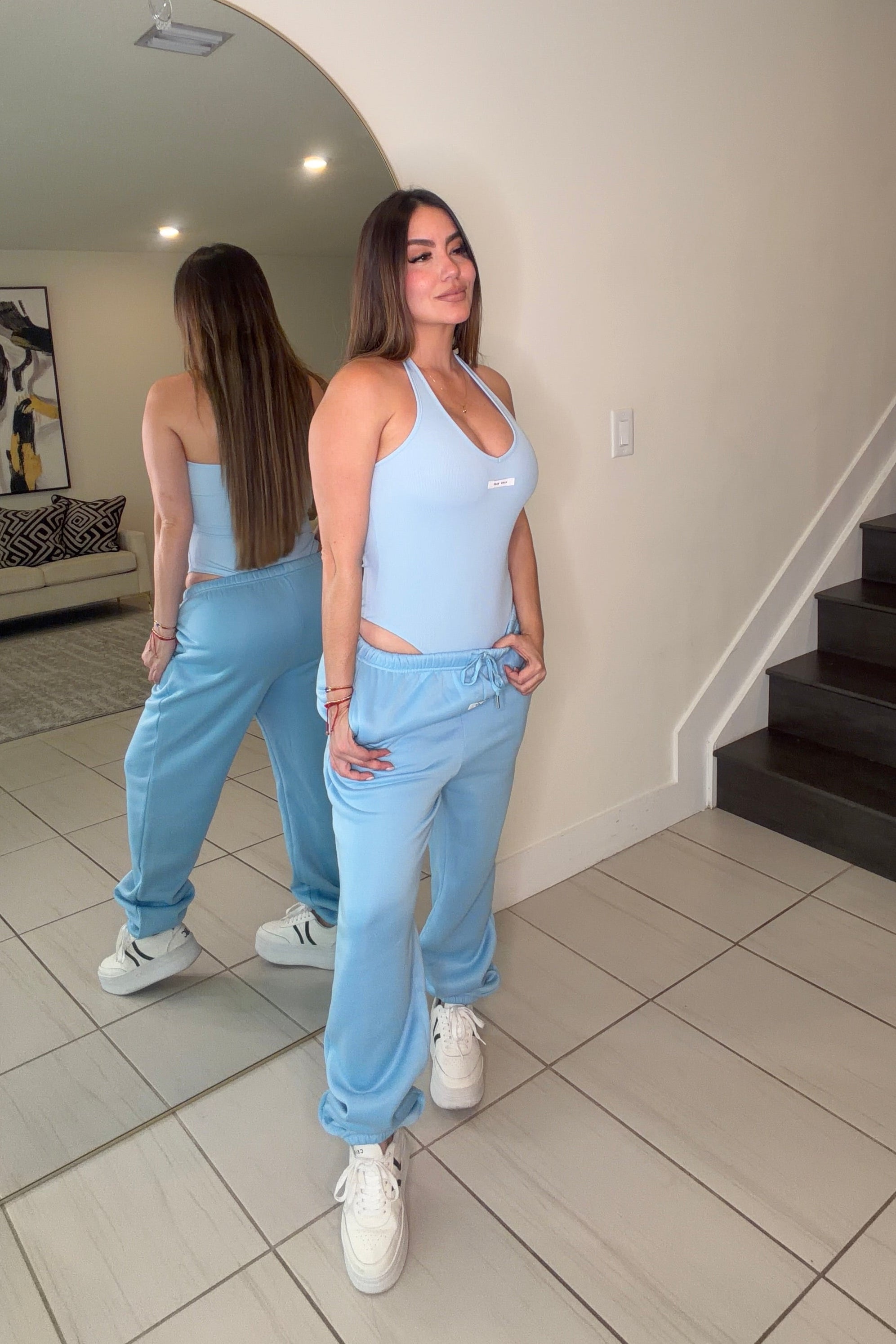 Bombshell Baby Blue Jogger Set