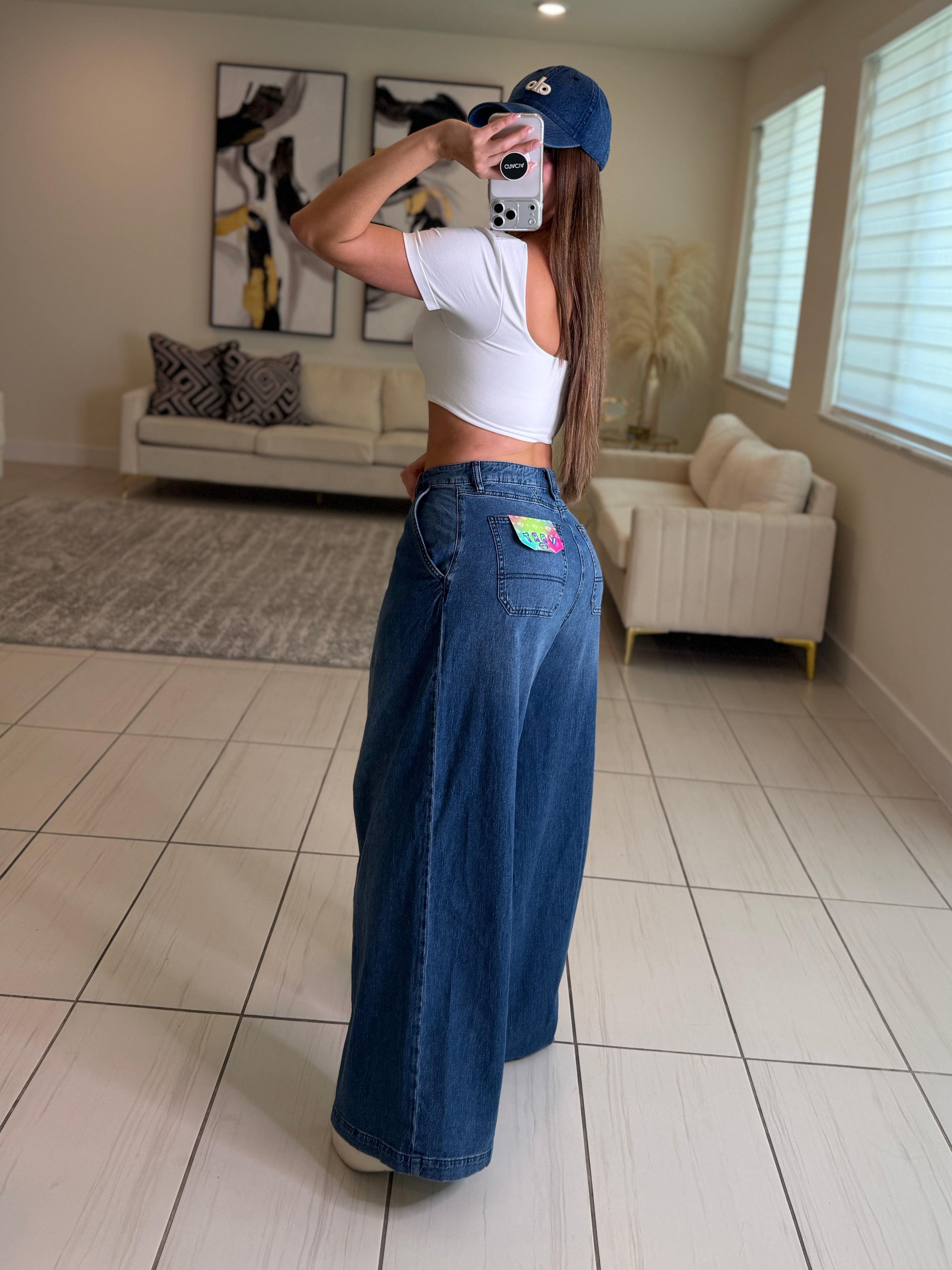 Wrap Cool Blue Denim Pants