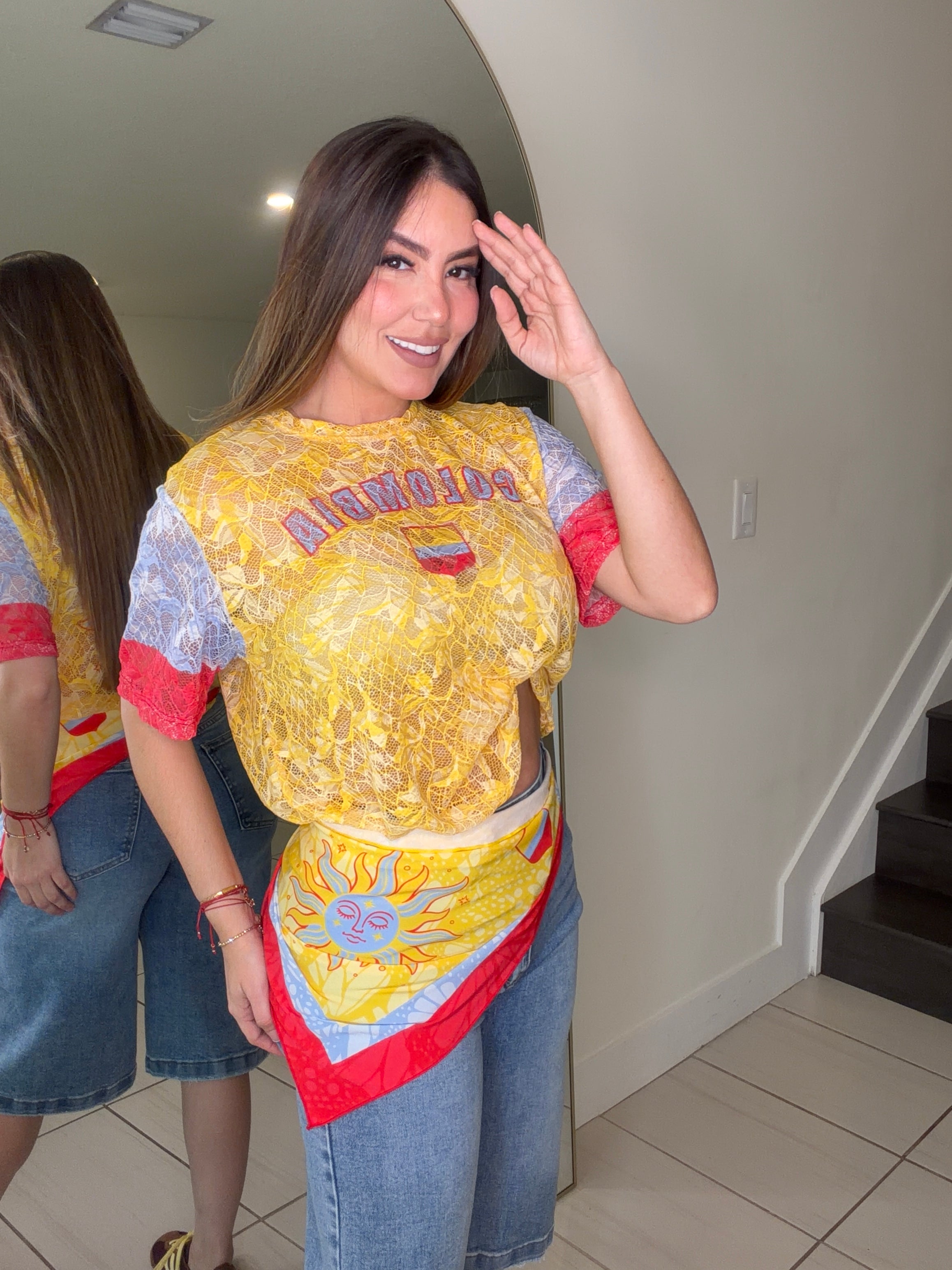 Colombia Core Lace Tshirt Set