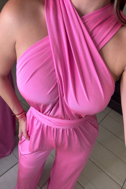 Empire Luxe Soft Pink Jumpsuit