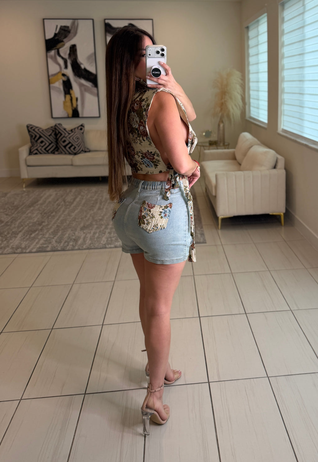 Mediterranean Denim Short Set