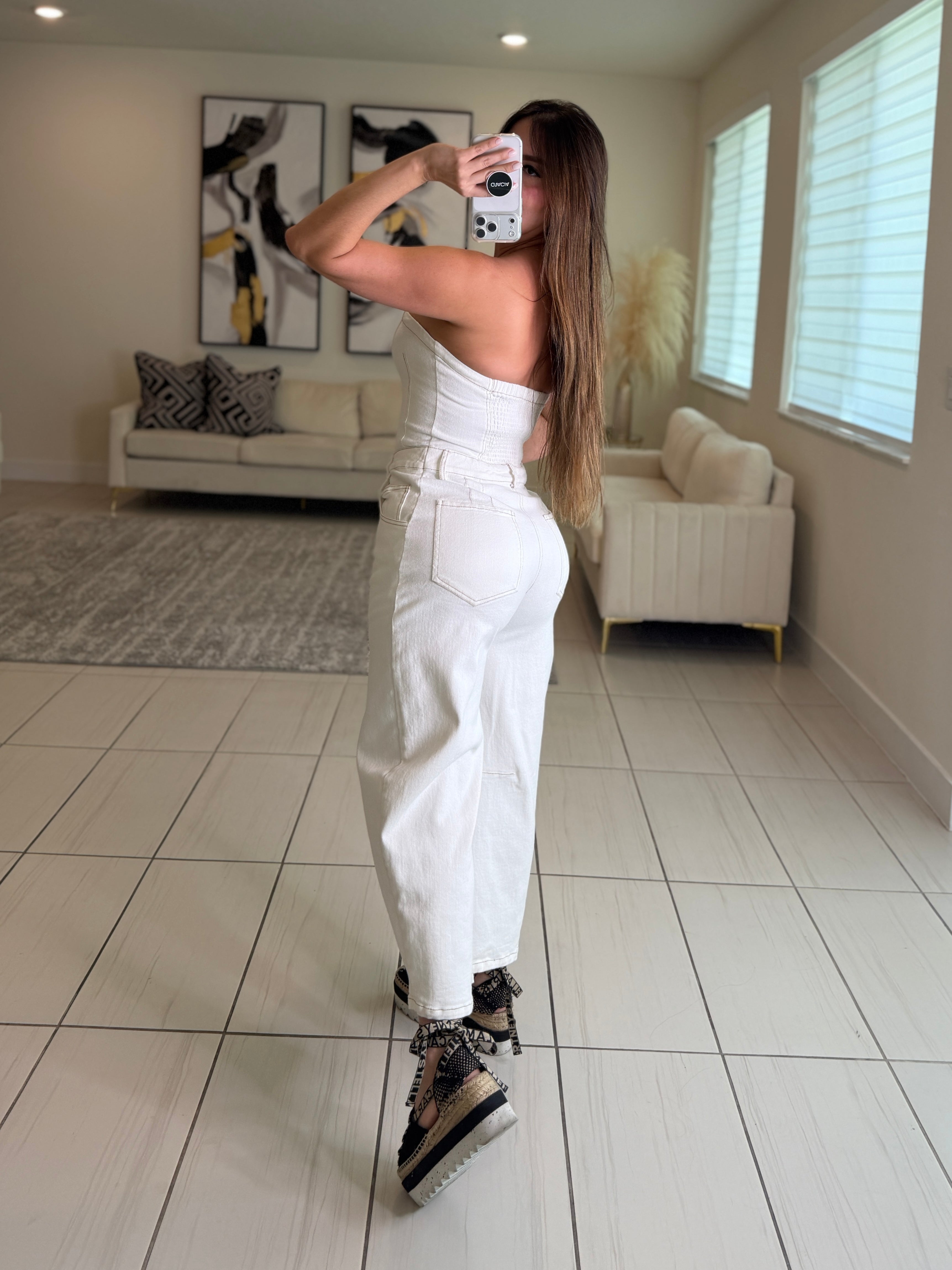 The Powerline White Jumpsuit