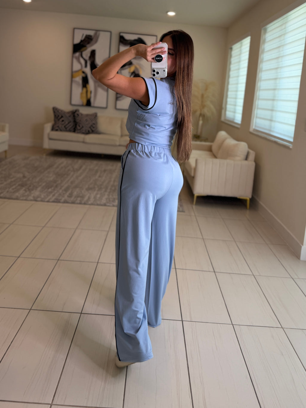 Iconic Muse Light Blue Pant Set