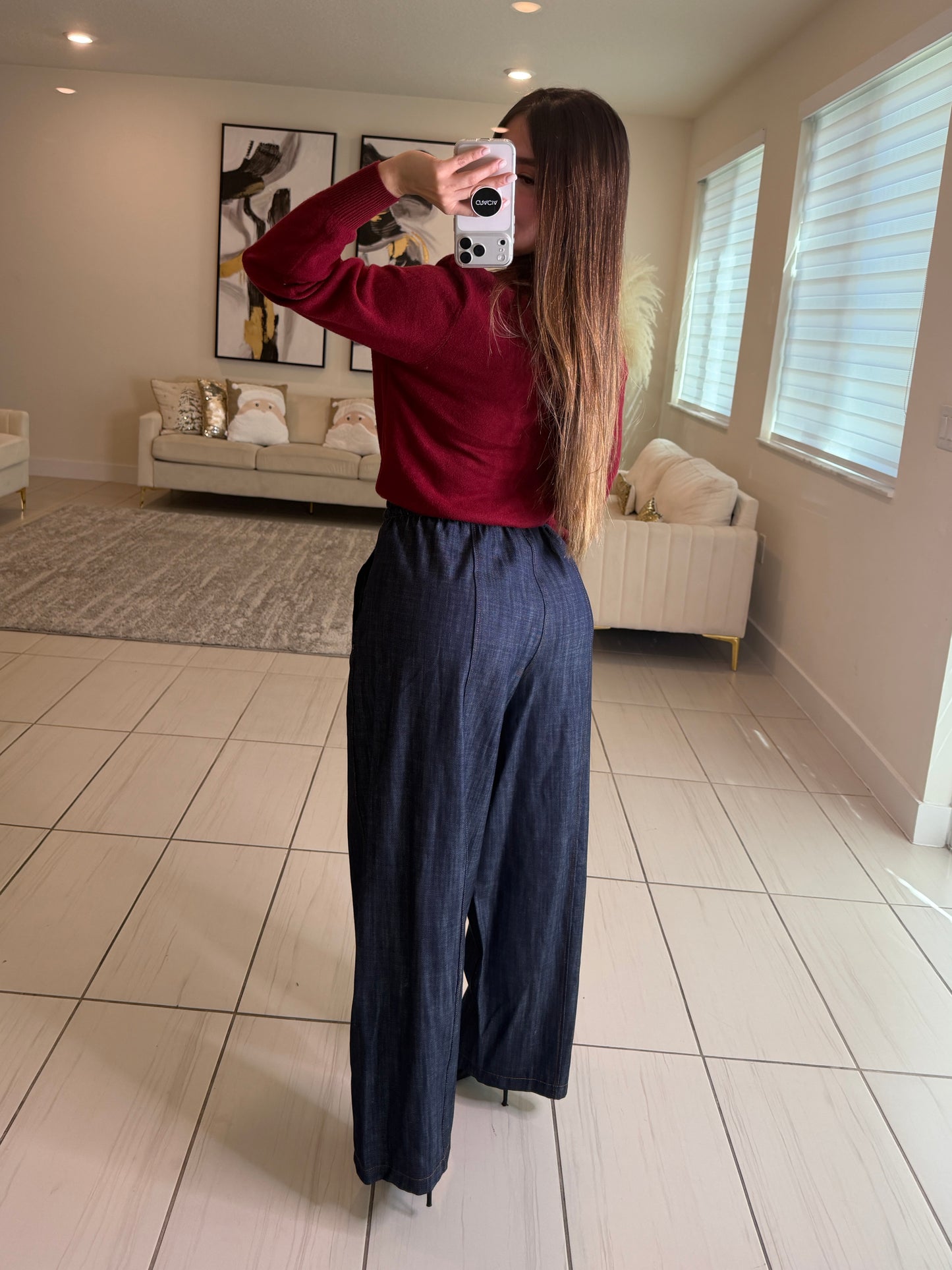 Lustrate Line Dark Denim Pants