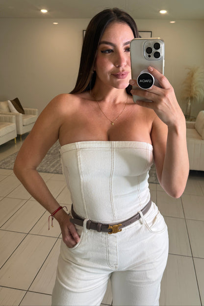 The Powerline White Jumpsuit