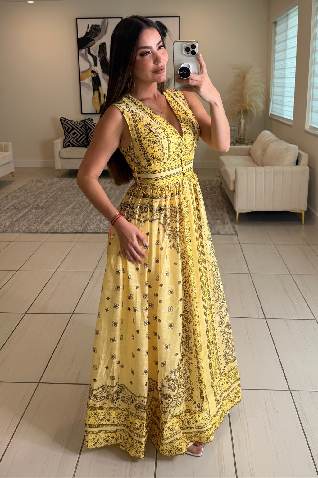 Enchanted Yellow Maxi Dress