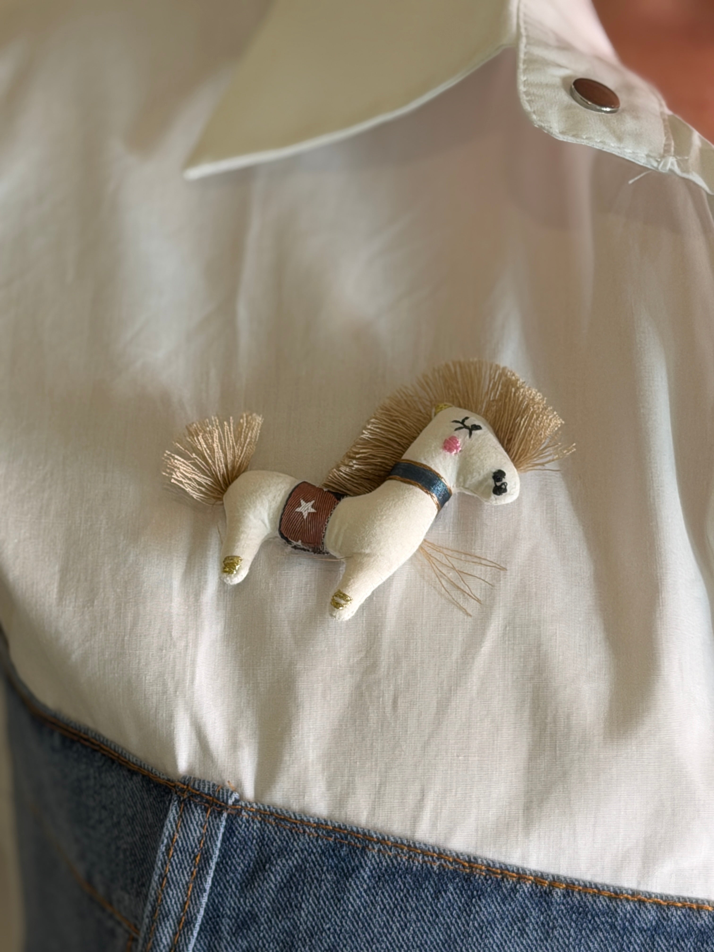 Addicted Contrast White and Denim Shirt