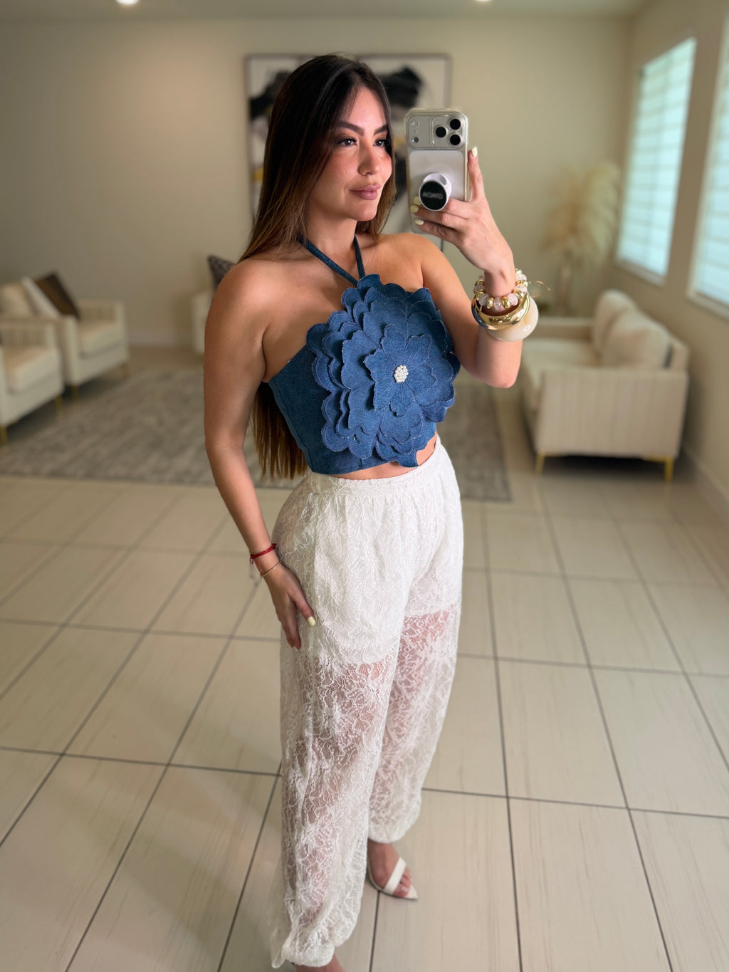 Eternal Grace Denim CropTop