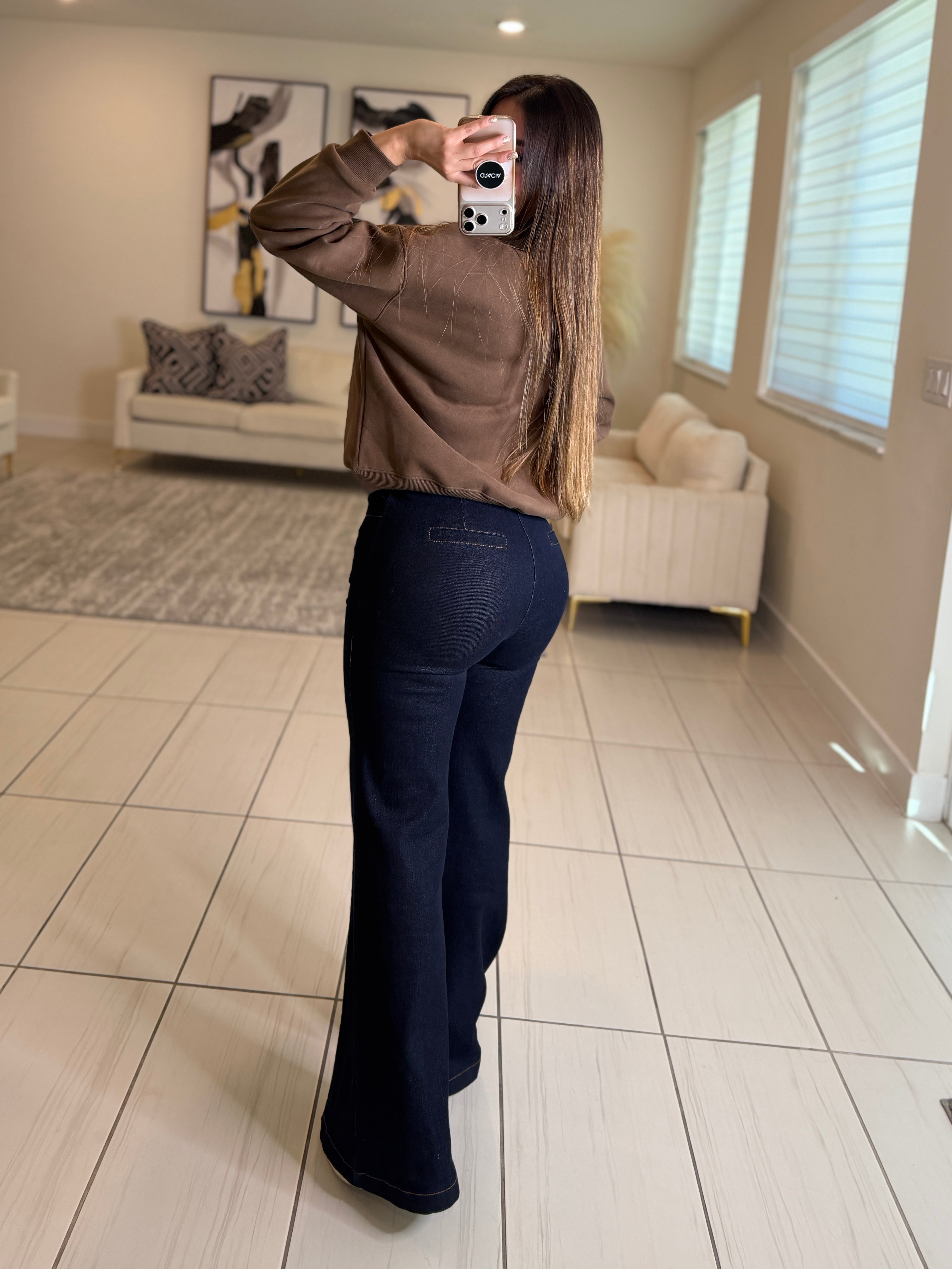 Refined Flow Dark Denim Pants
