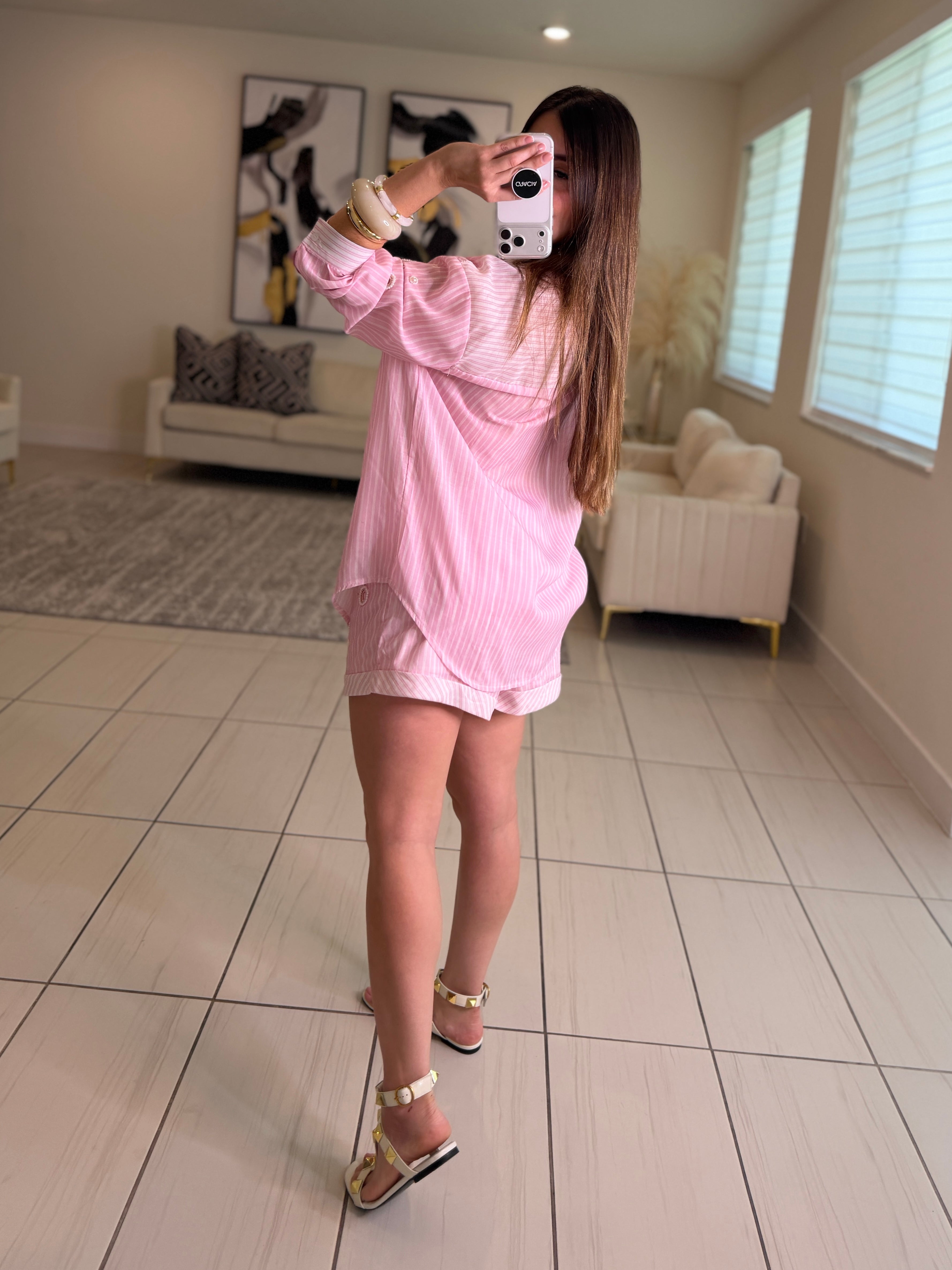Sunkissed Pink Shorts Set