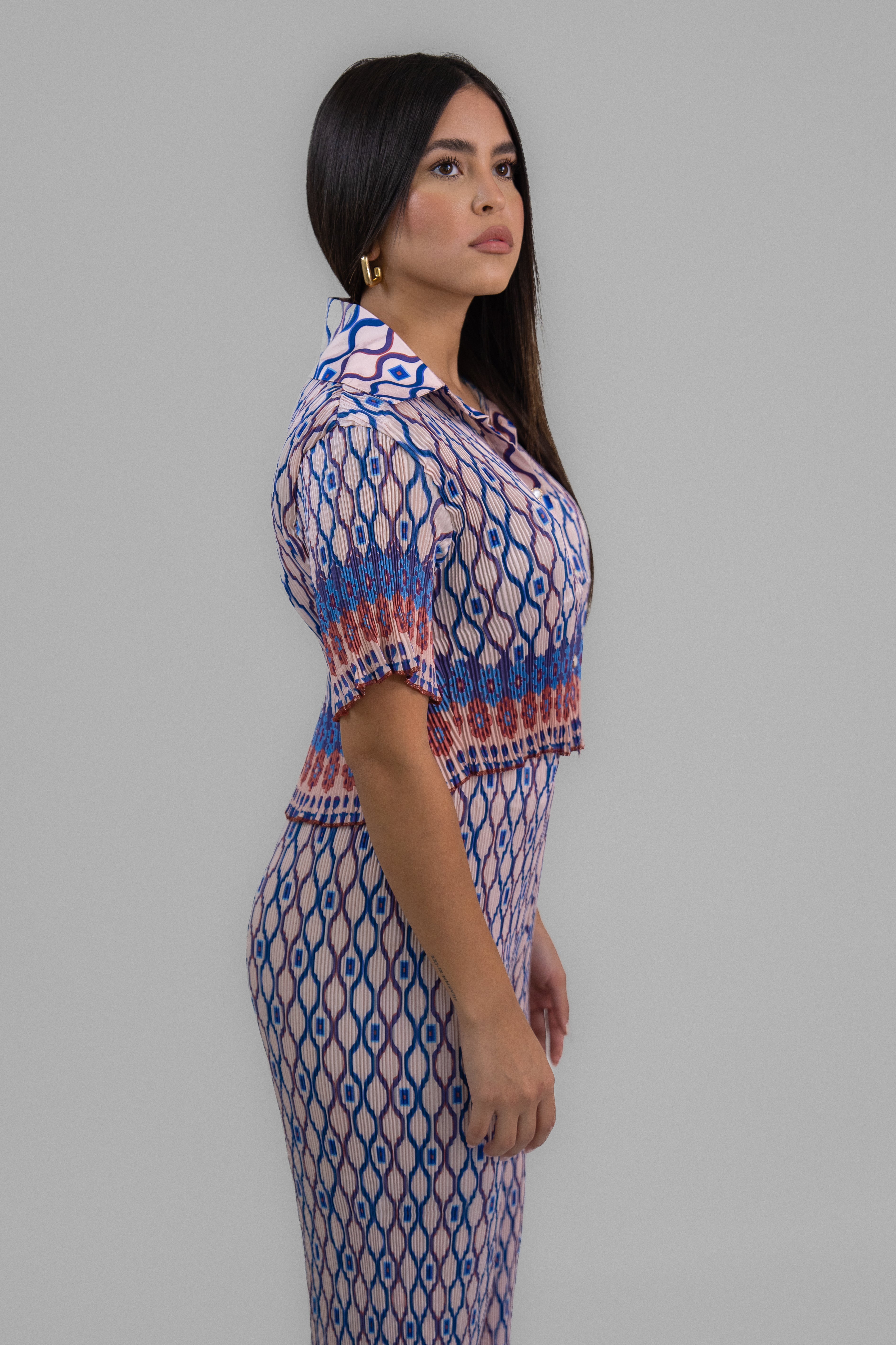 Serenity Breeze Printed Pants Set