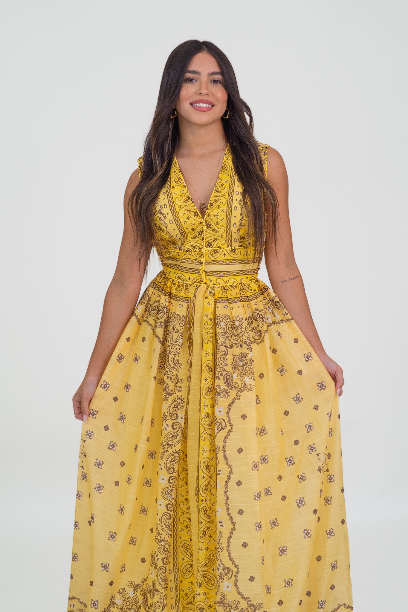 Enchanted Yellow Maxi Dress