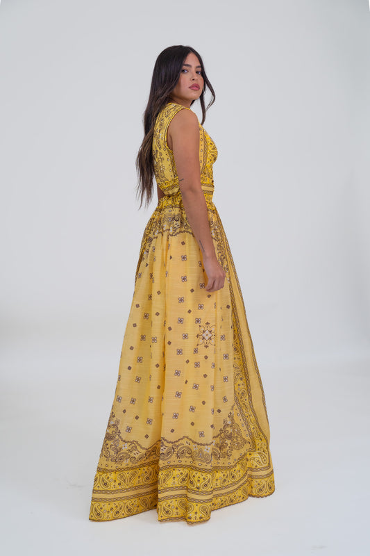 Enchanted Yellow Maxi Dress